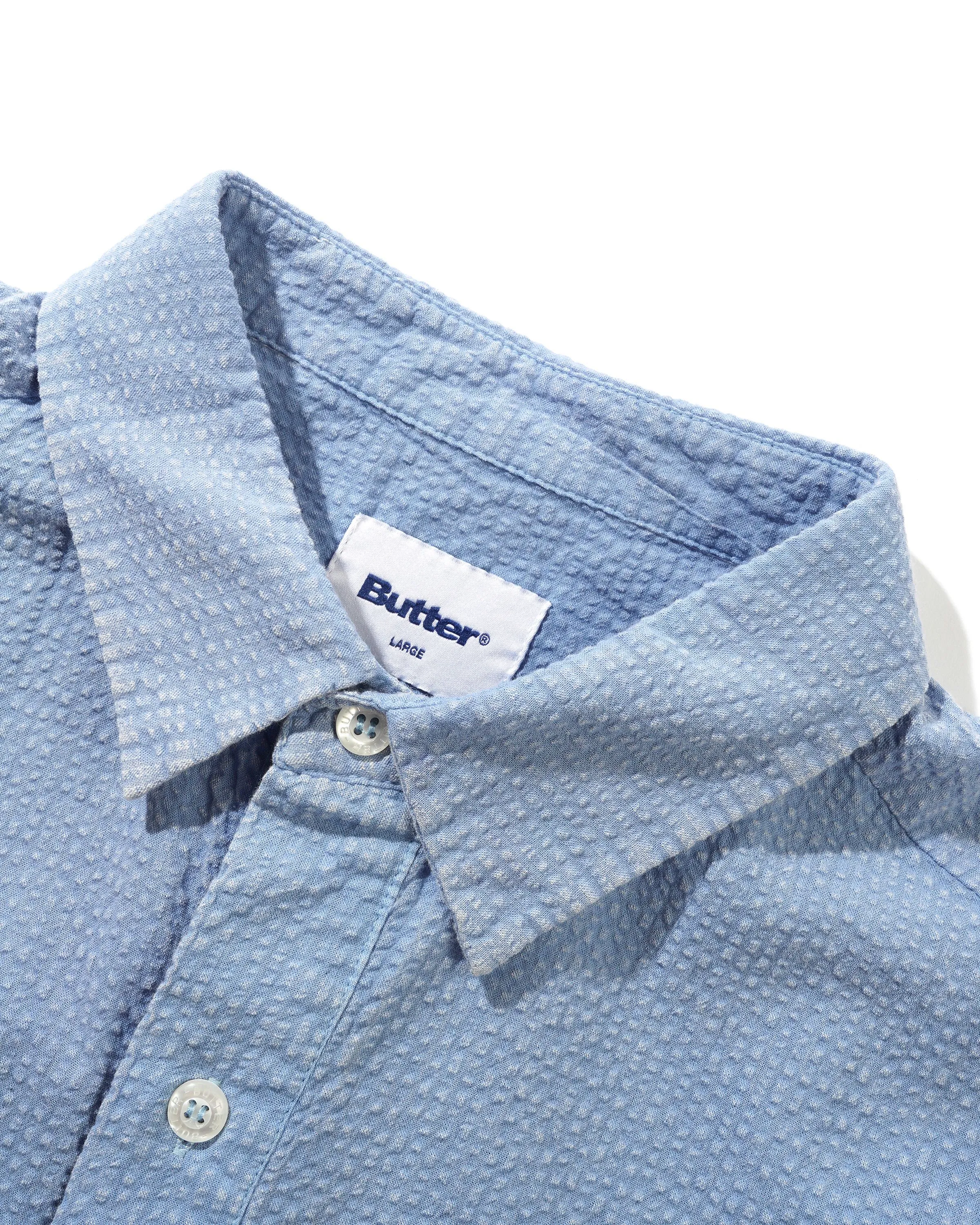 Overdye Seersucker S/S Shirt, Blue sold by Butter product image thumbnail 4