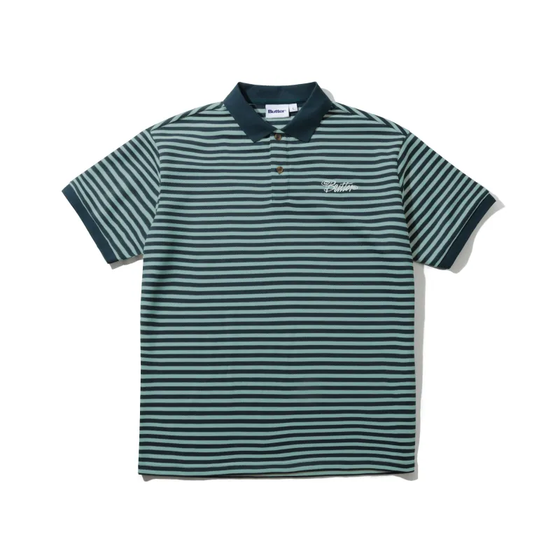 Stripe Polo Shirt, Navy / Marine made by Butter