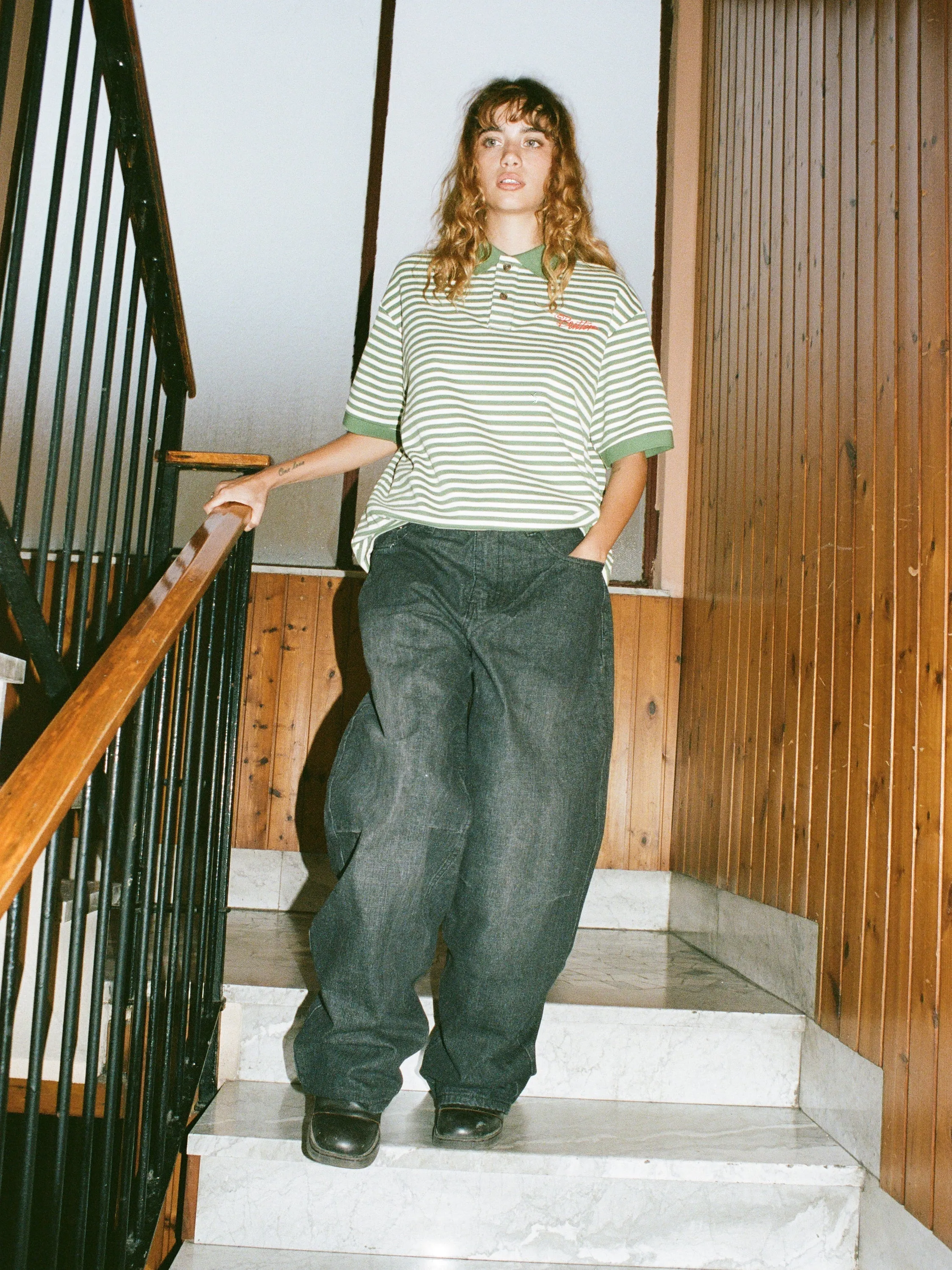 Stripe Polo Shirt, Navy / Marine sold by Butter product image thumbnail 5