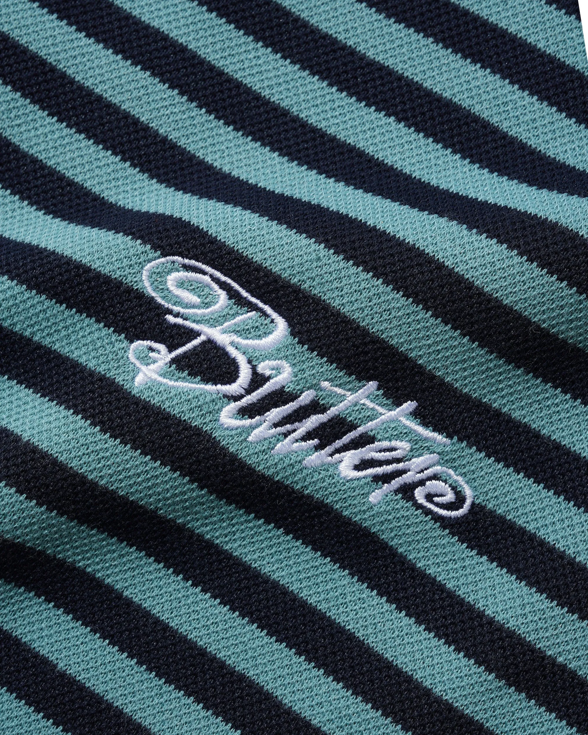 Stripe Polo Shirt, Navy / Marine sold by Butter product image thumbnail 2