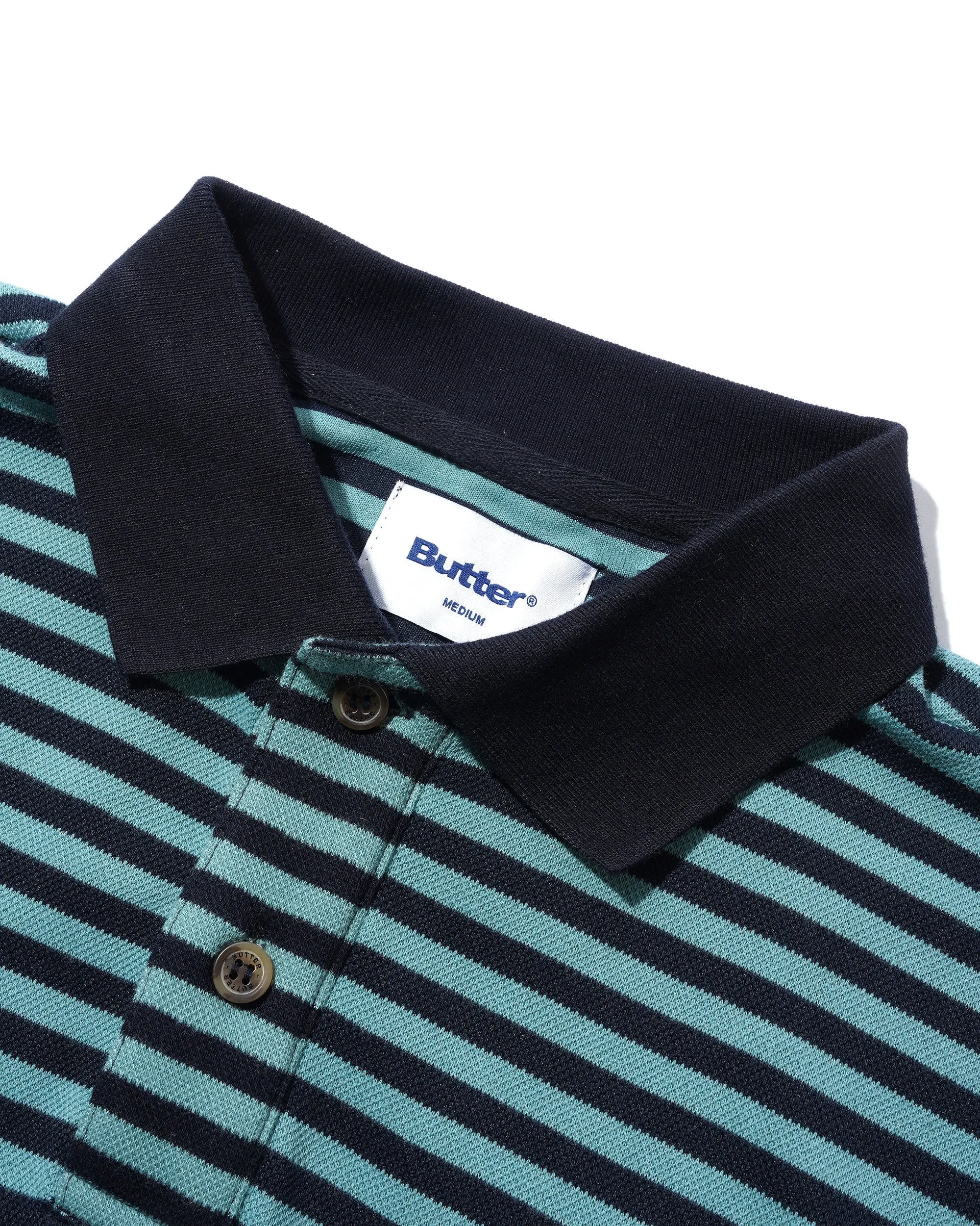 Stripe Polo Shirt, Navy / Marine sold by Butter product image thumbnail 3
