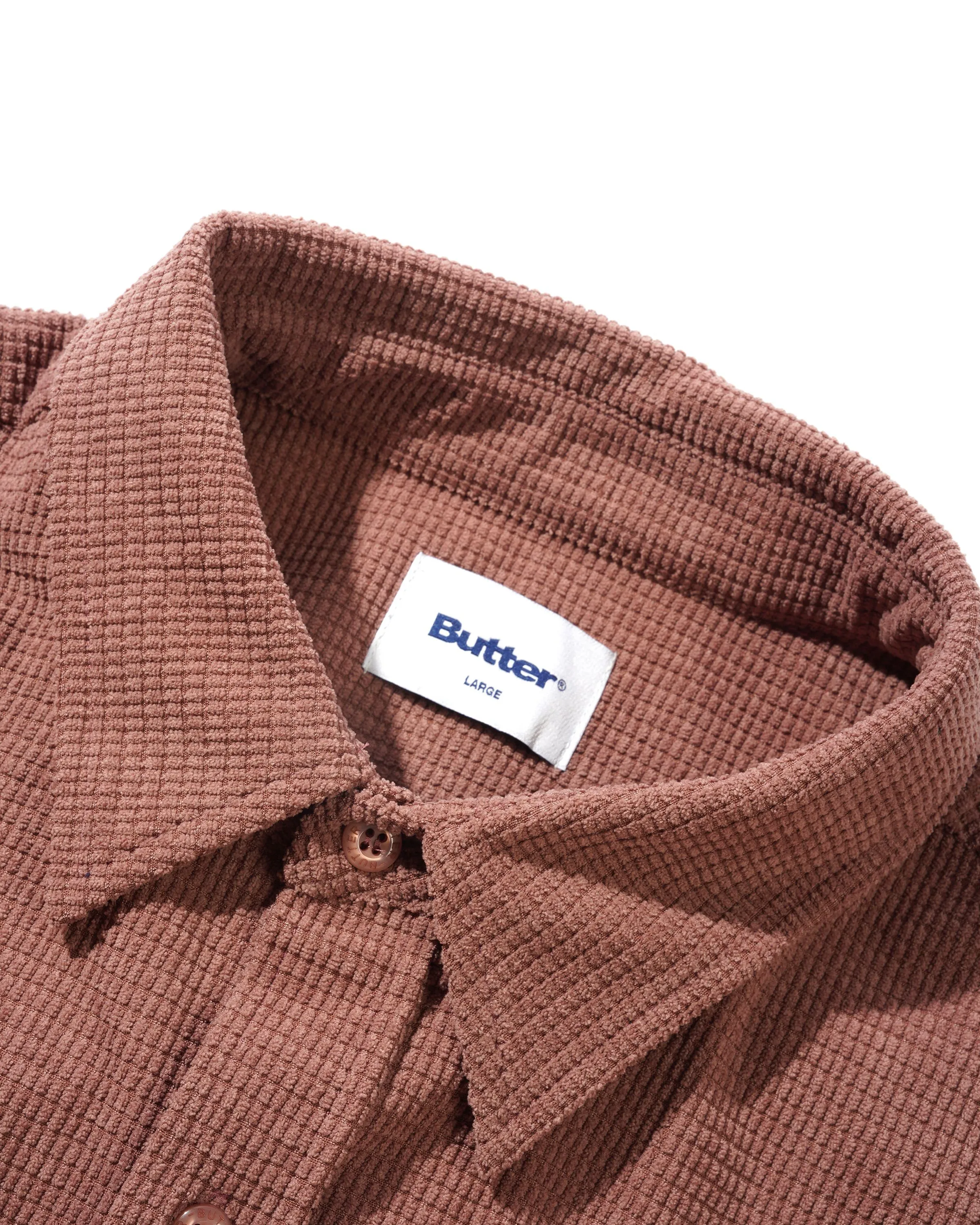 Grid Cord Overshirt, Brick sold by Butter product image thumbnail 3