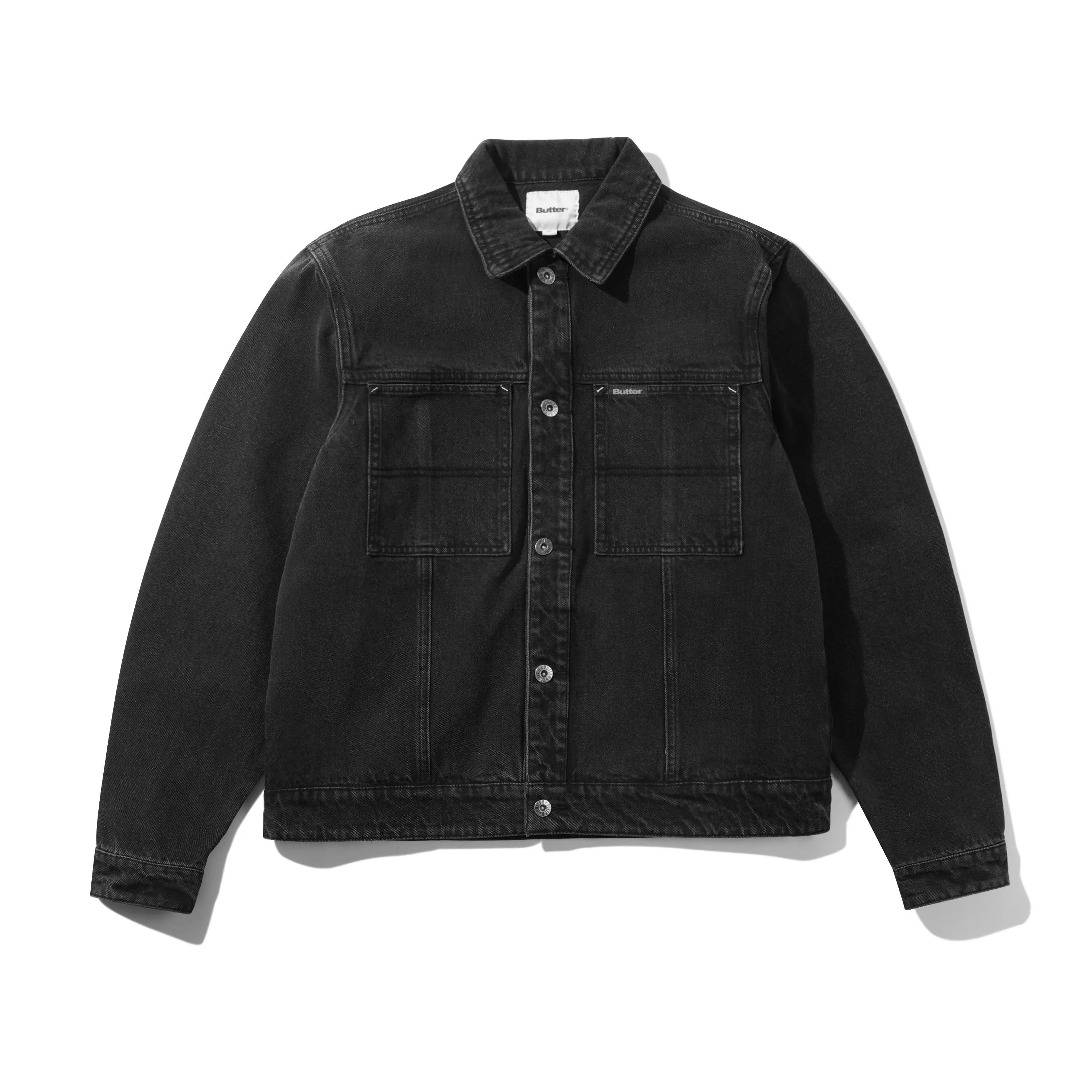Trucker Denim Jacket, Washed Black sold by Butter