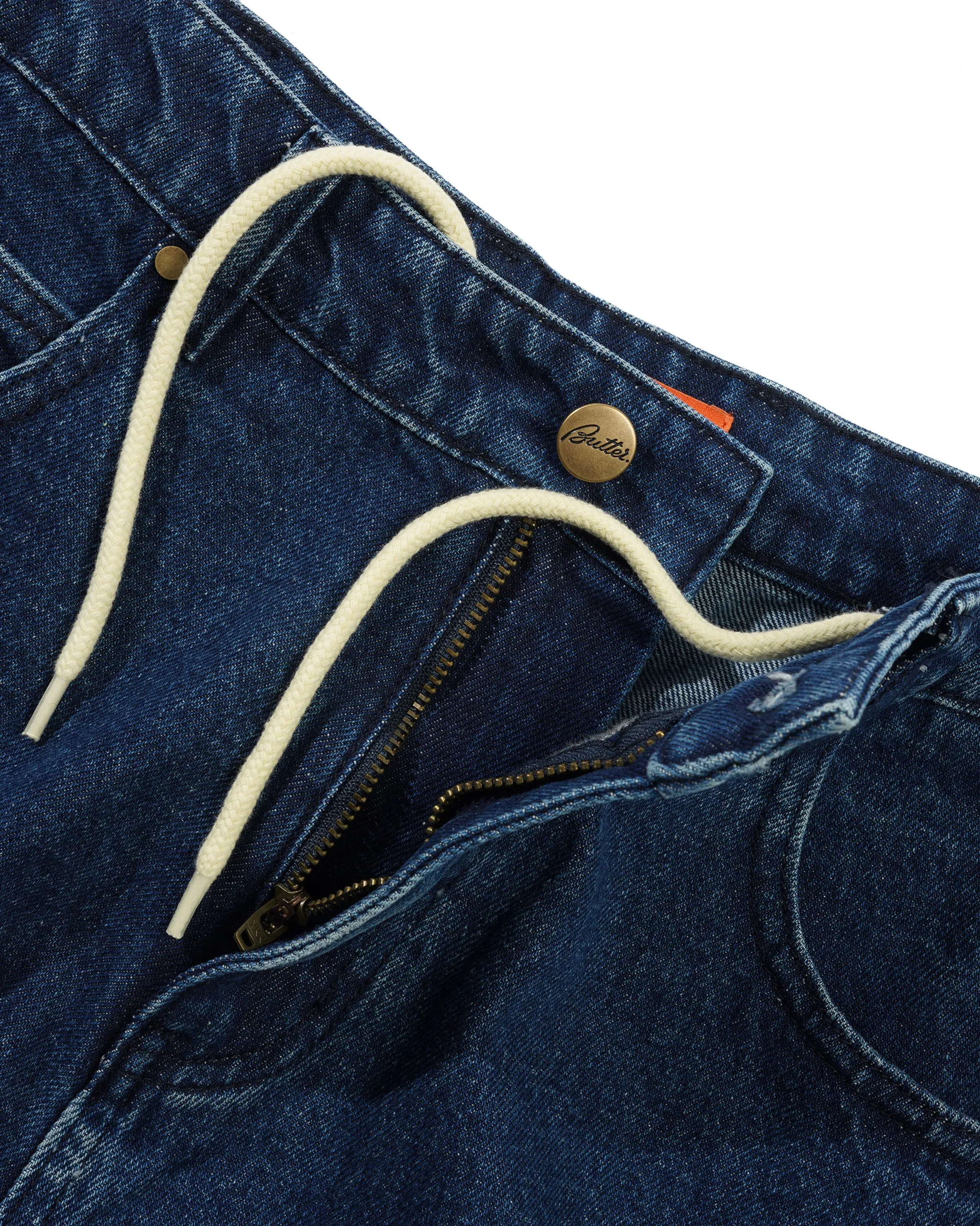 Baggy Denim Shorts, Dark Blue sold by Butter product image thumbnail 5