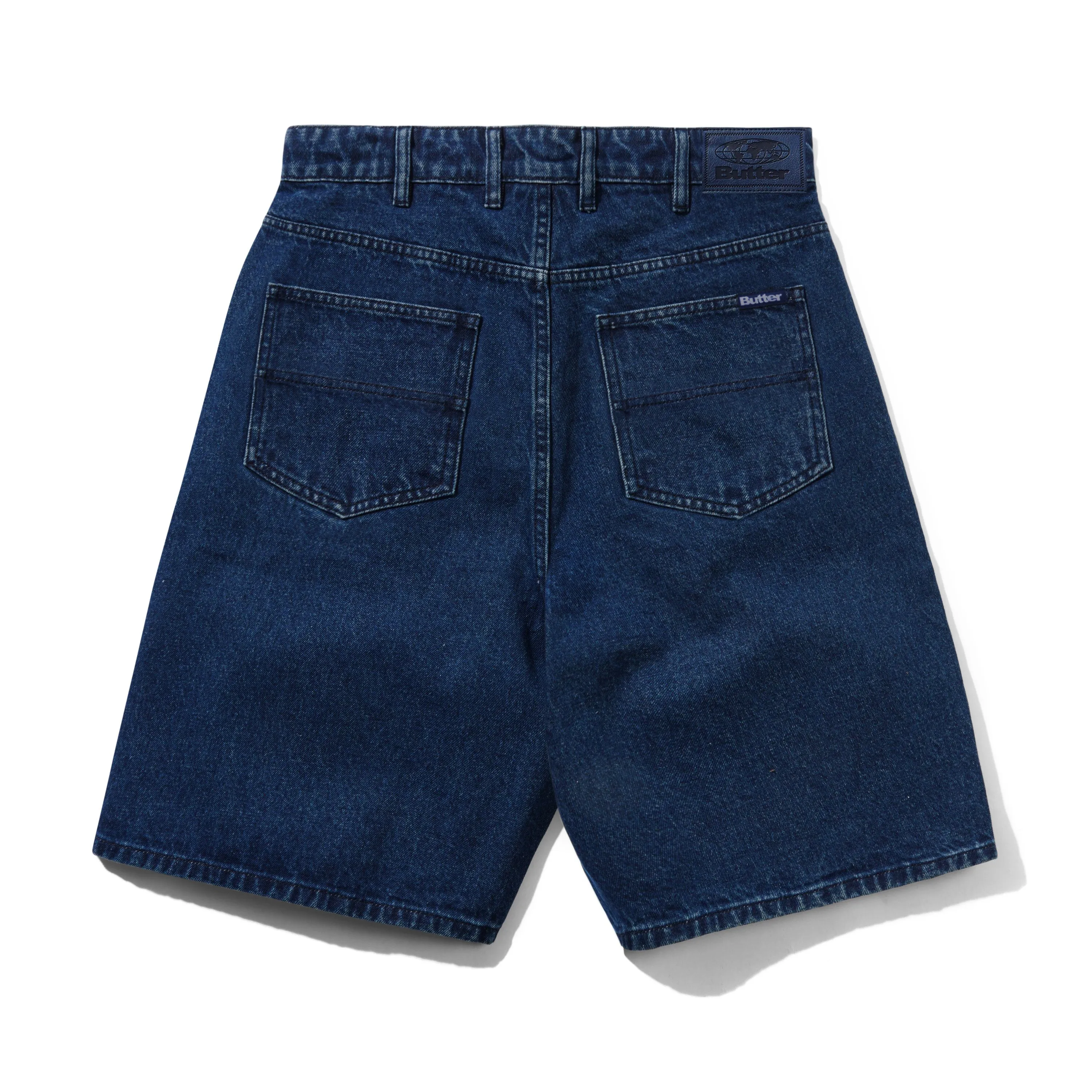 Baggy Denim Shorts, Dark Blue sold by Butter product image thumbnail 2