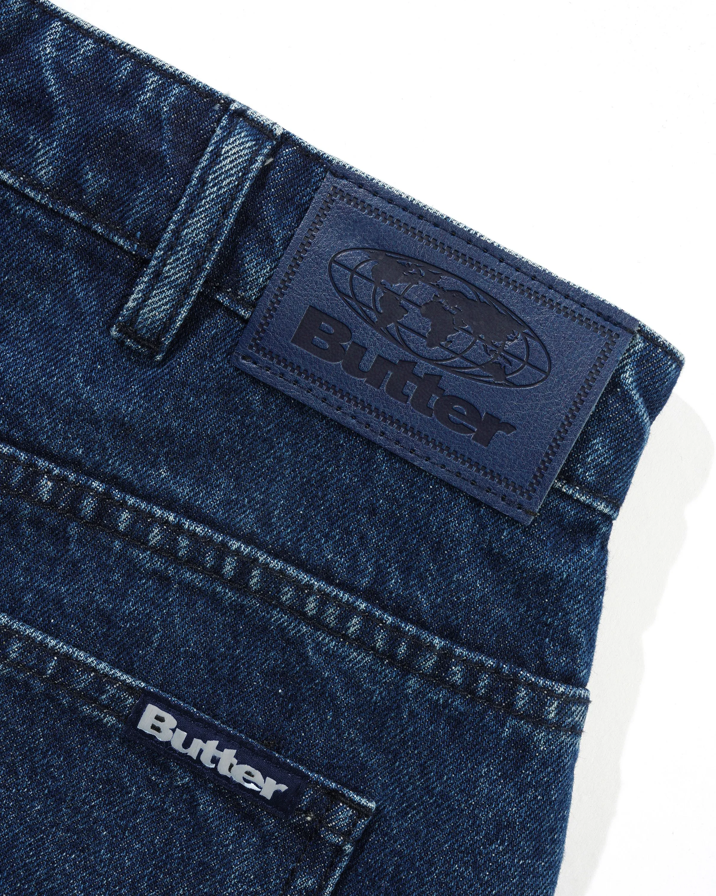 Baggy Denim Shorts, Dark Blue sold by Butter product image thumbnail 4