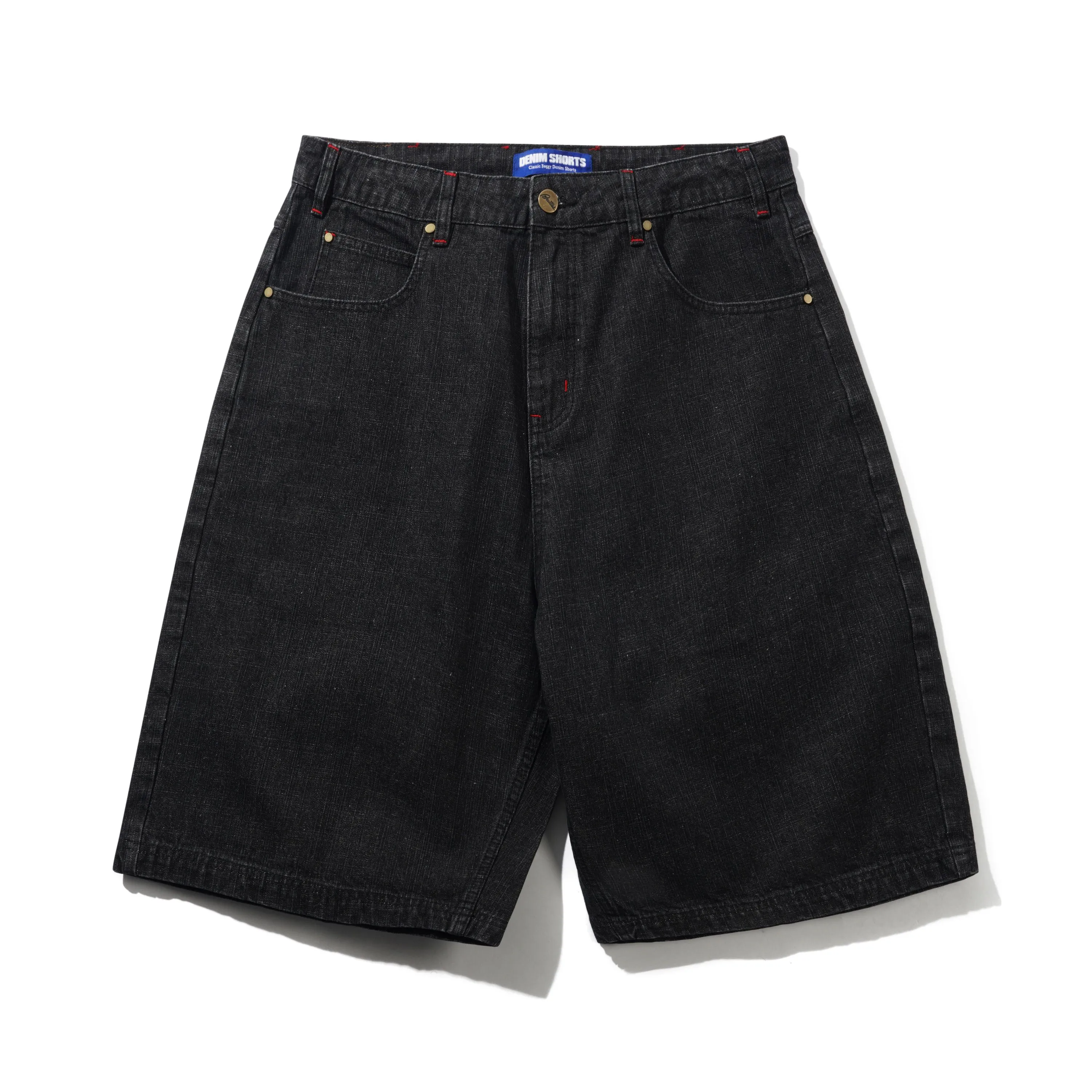 Blotch Denim Shorts, Streaky Black sold by Butter