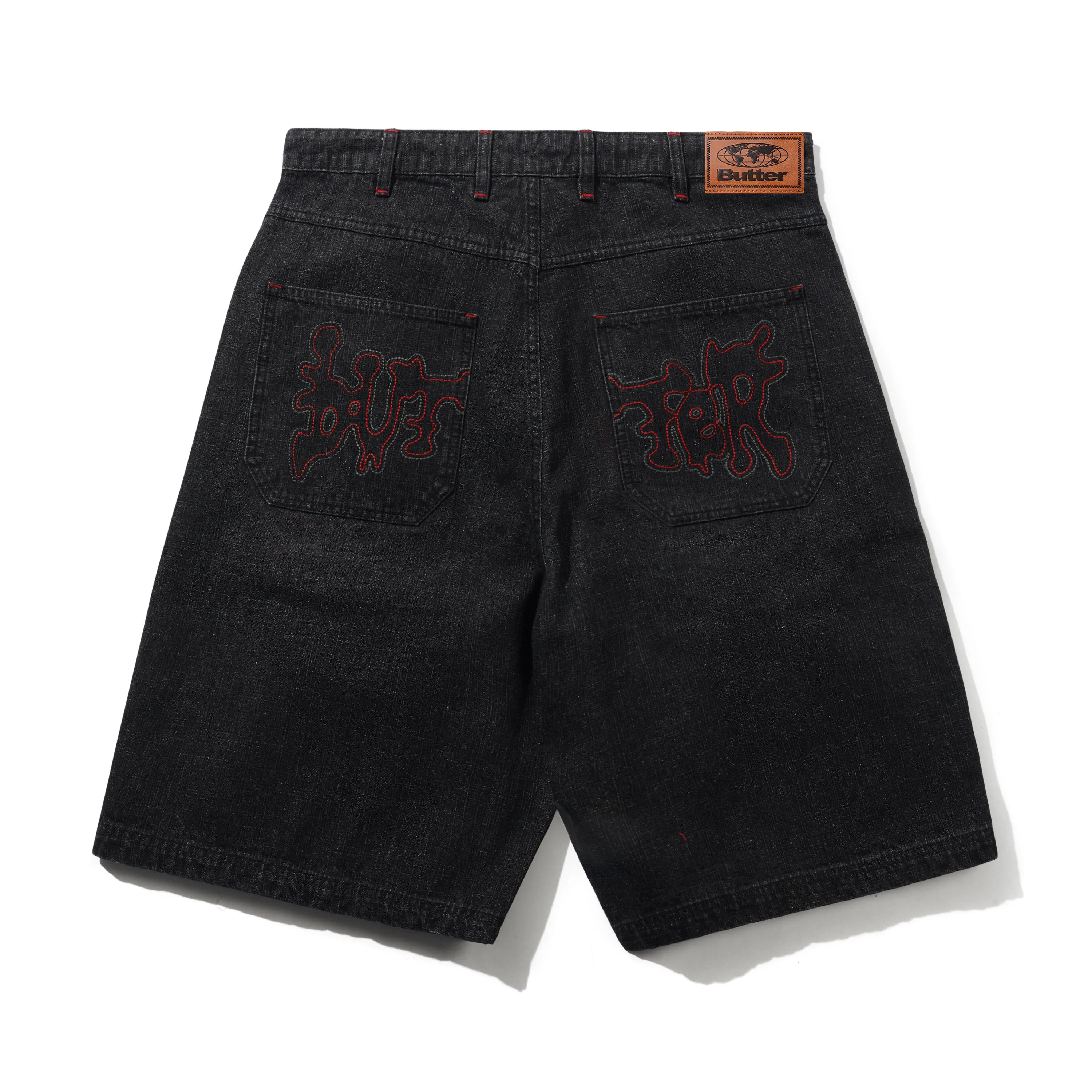 Blotch Denim Shorts, Streaky Black sold by Butter product image thumbnail 2