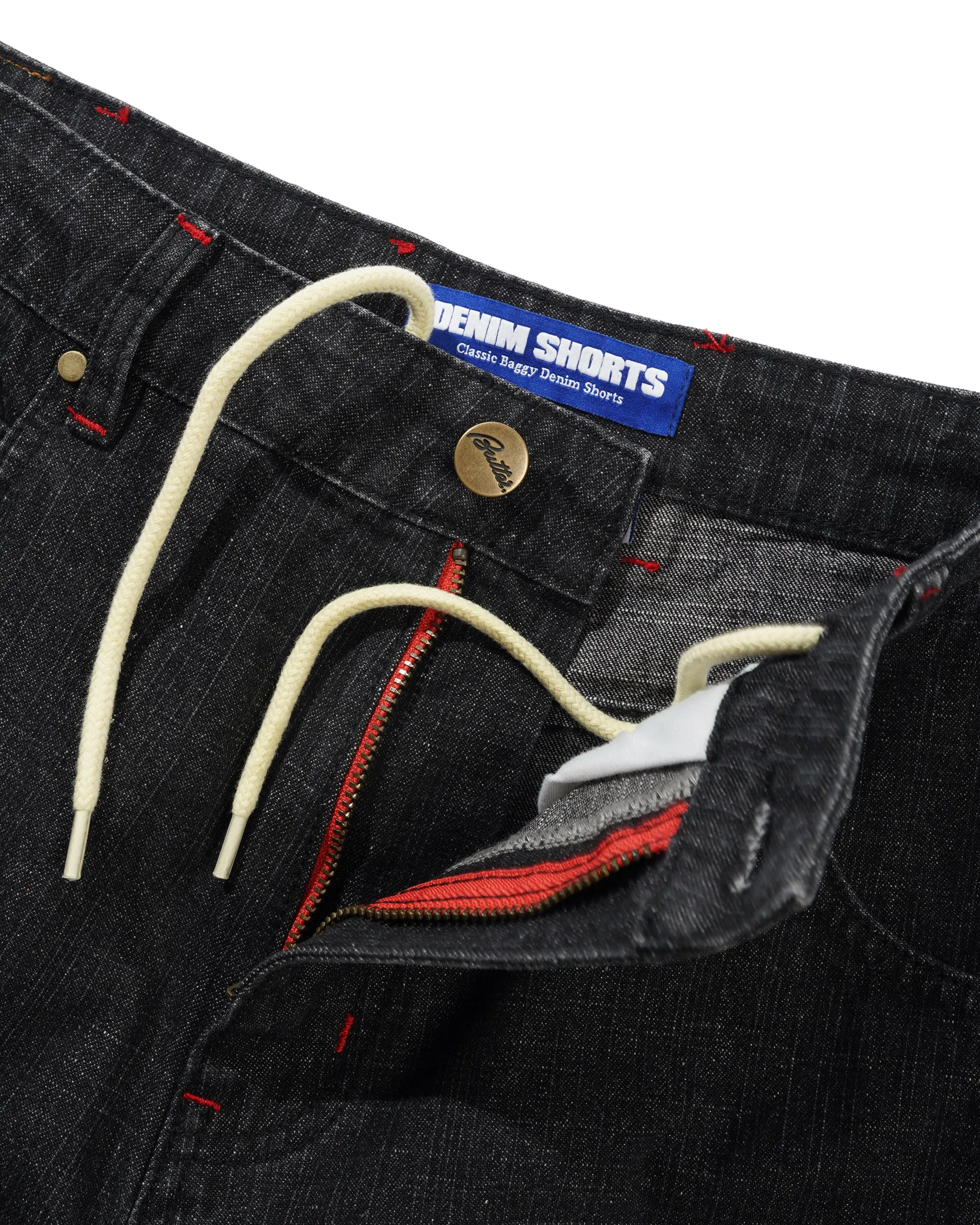 Blotch Denim Shorts, Streaky Black sold by Butter product image thumbnail 3