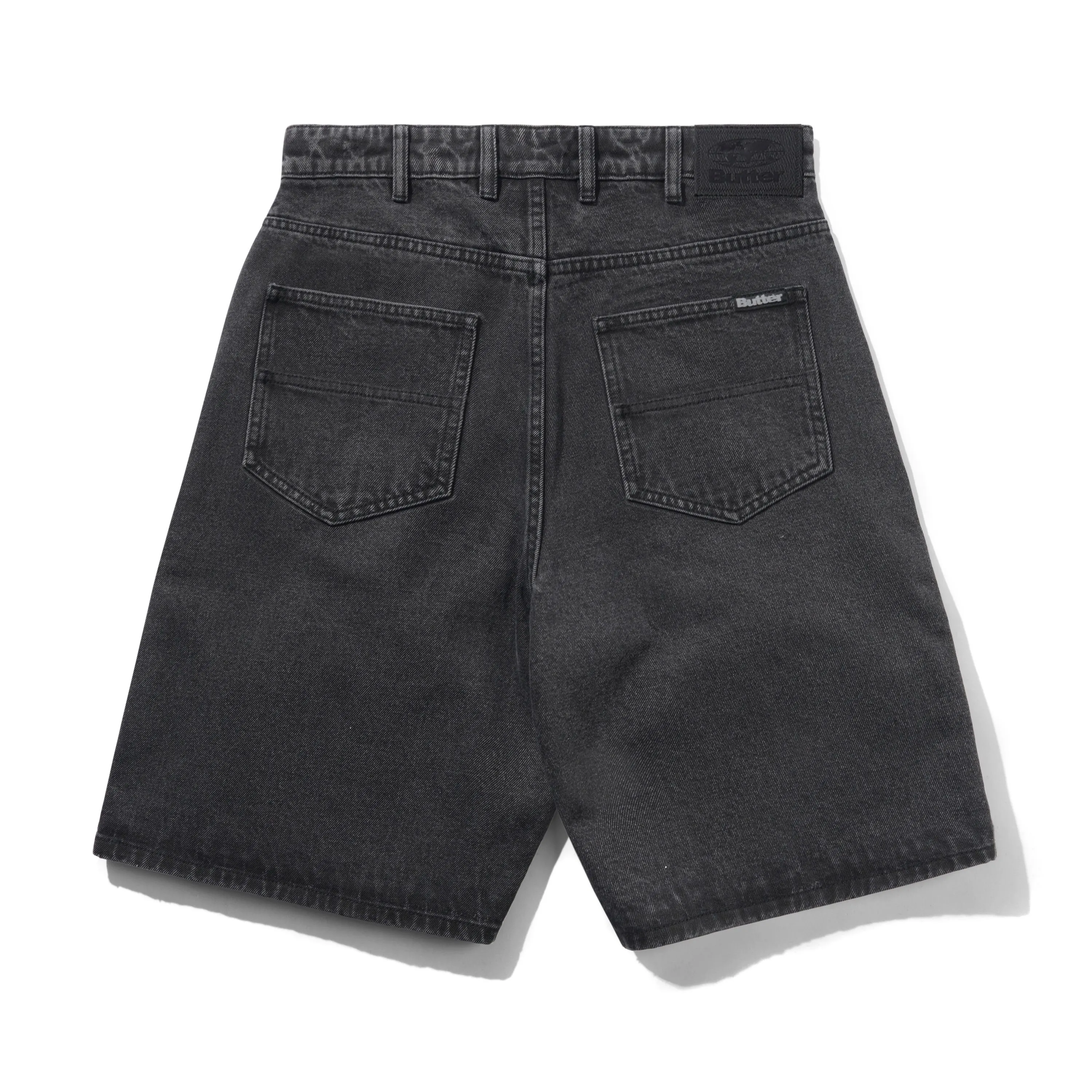 Baggy Denim Shorts, Distressed Black sold by Butter product image thumbnail 2