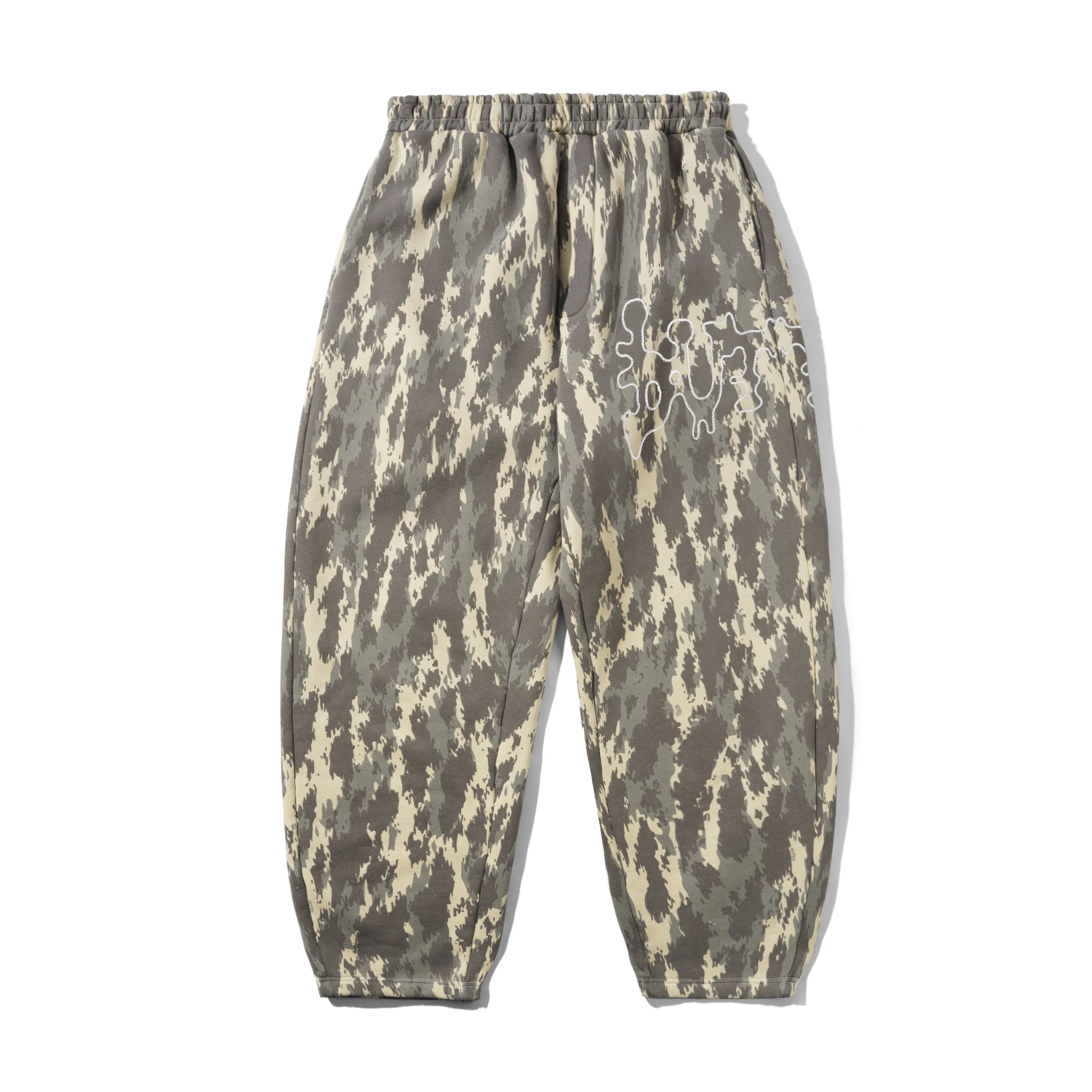 Blotch Fleece Pants, Washed Camo sold by Butter