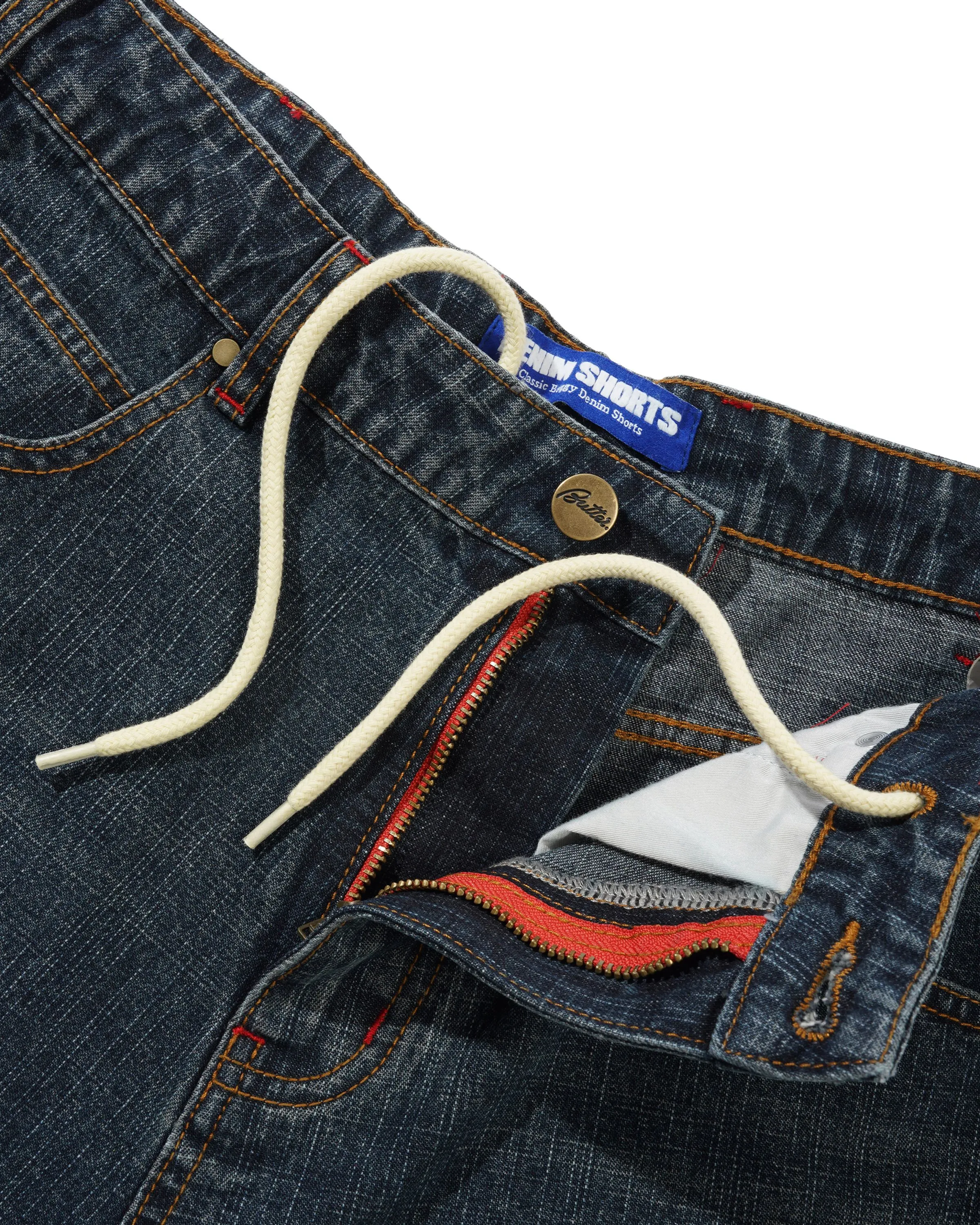 Blotch Denim Shorts, Streaky Navy sold by Butter product image thumbnail 5