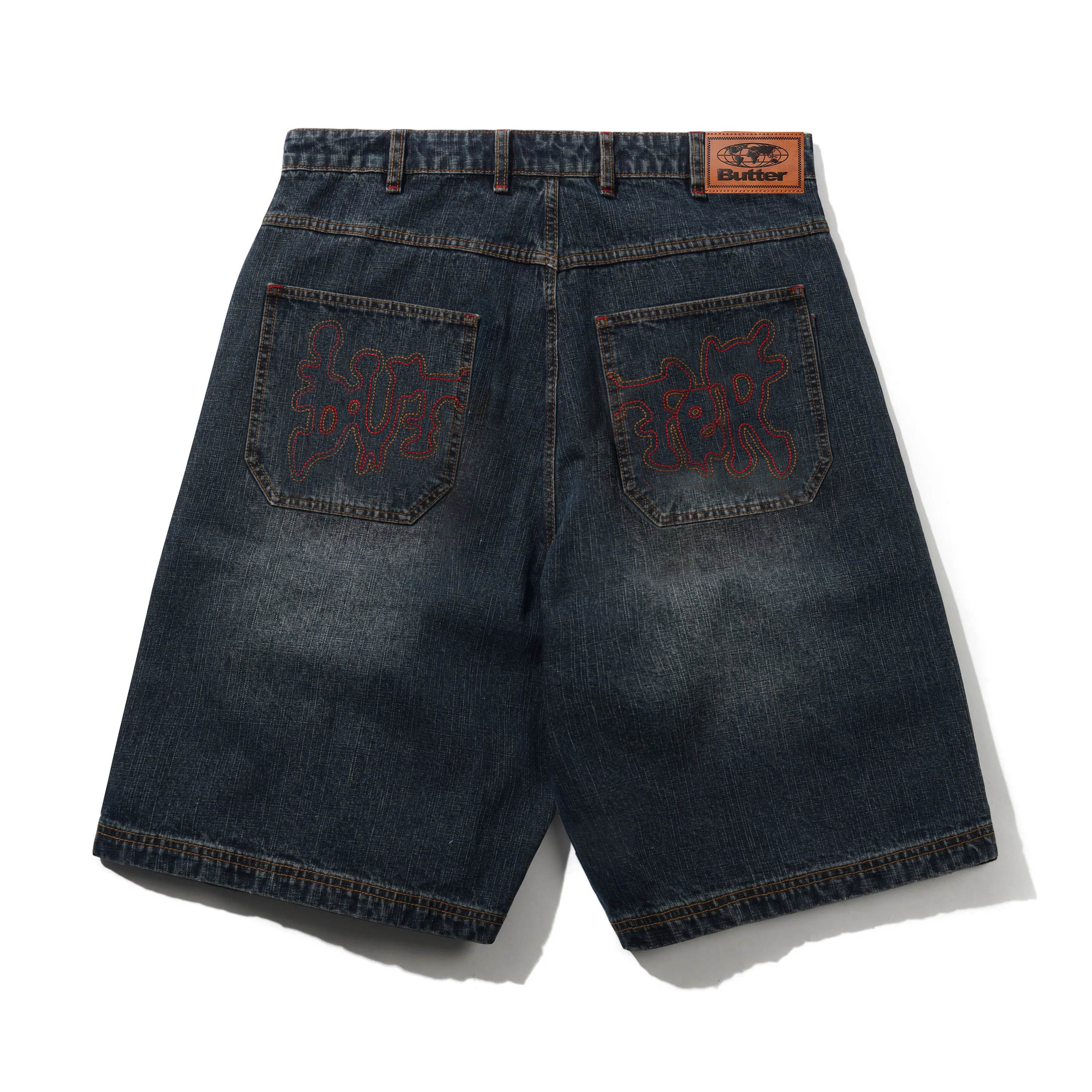 Blotch Denim Shorts, Streaky Navy sold by Butter product image thumbnail 2