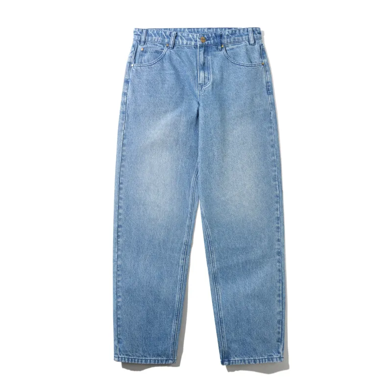 Straight Leg Denim Jeans, Distressed Indigo sold by Butter