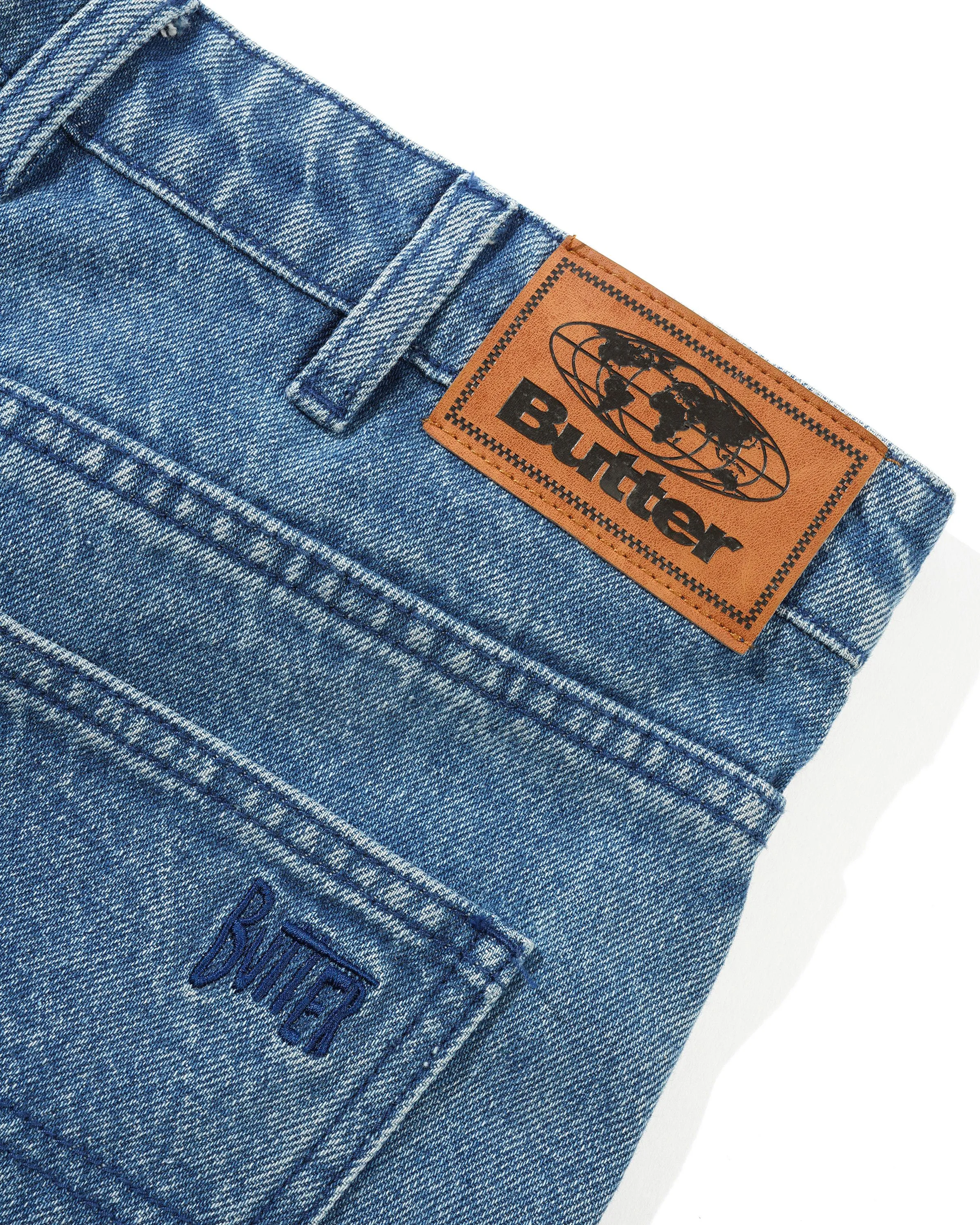 Straight Leg Denim Jeans, Distressed Indigo sold by Butter product image thumbnail 3