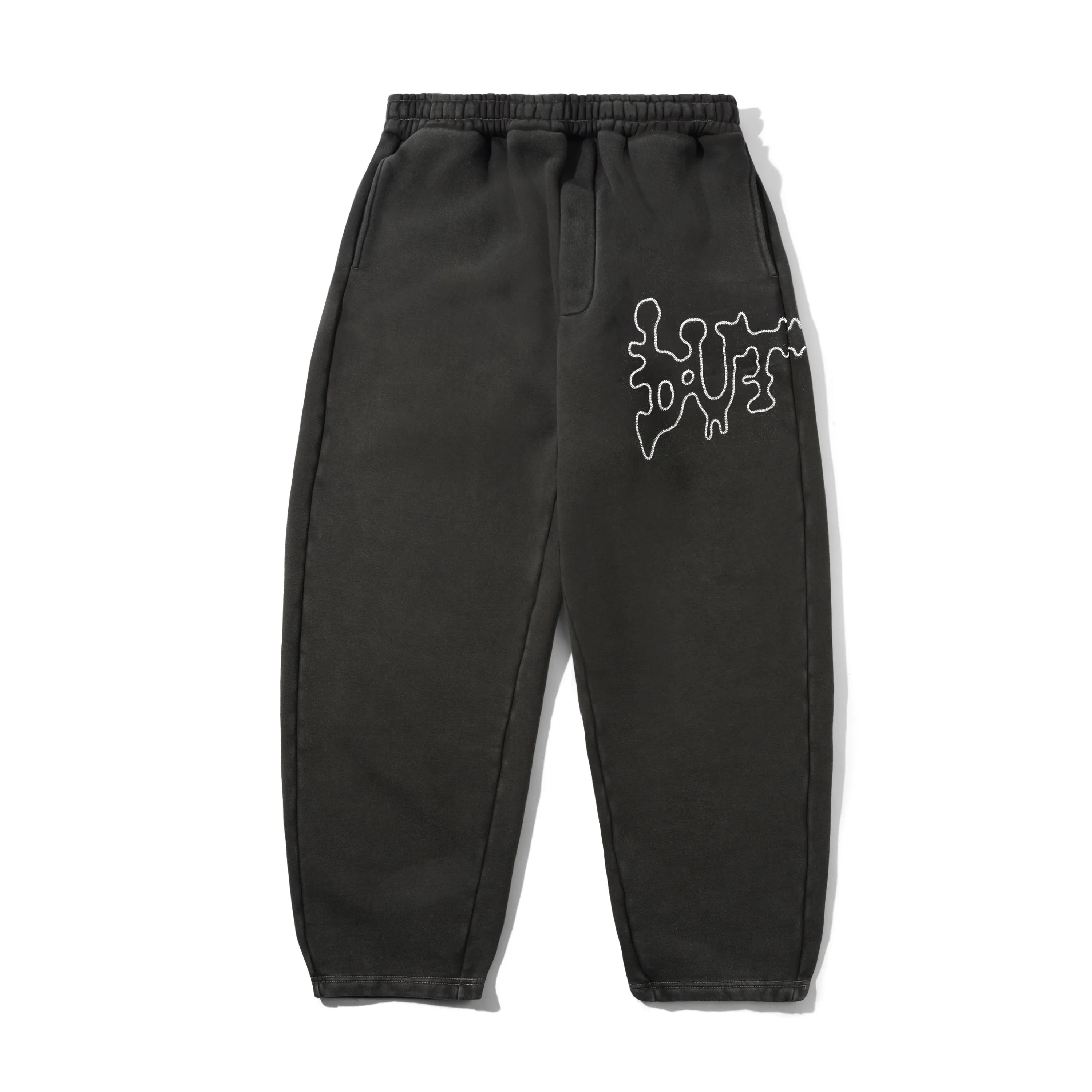 Blotch Fleece Pants, Washed Black sold by Butter