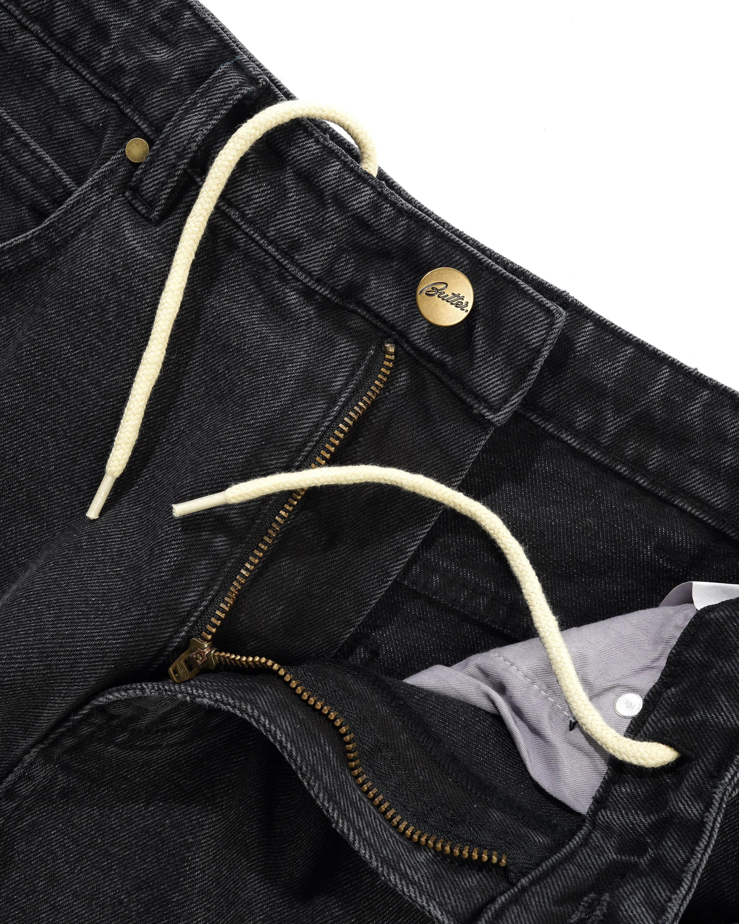Baggy Denim Jeans, Distressed Black sold by Butter product image thumbnail 3