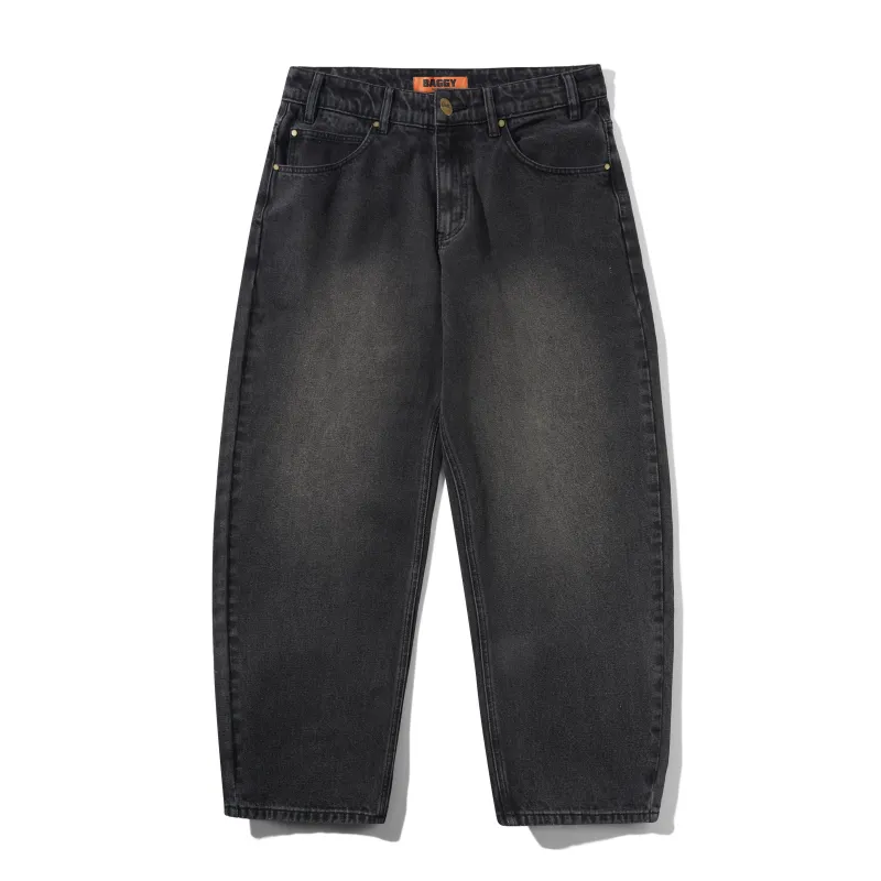 Baggy Denim Jeans, Distressed Black sold by Butter