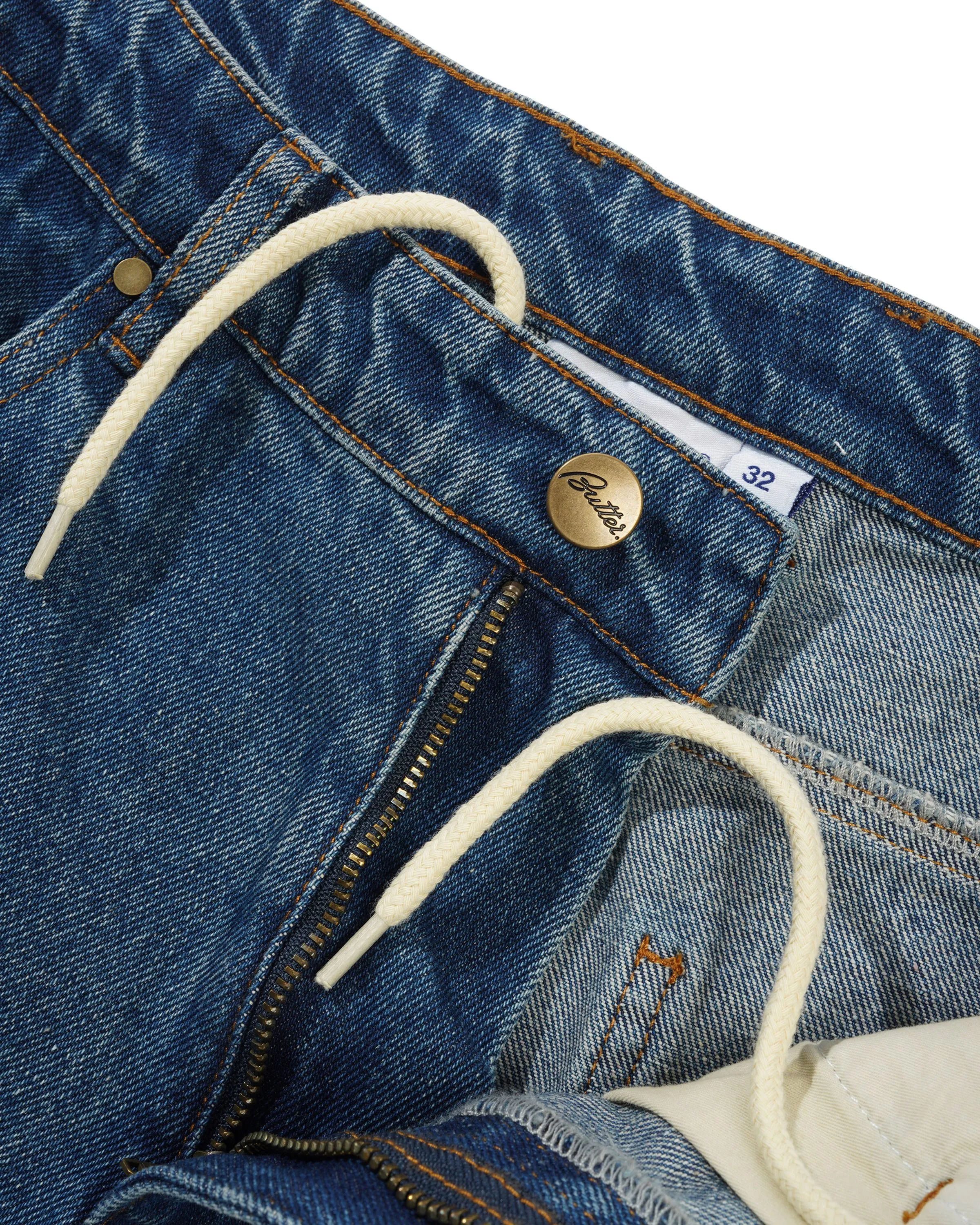 Wide Cut Denim Jeans, Mid Blue sold by Butter product image thumbnail 3