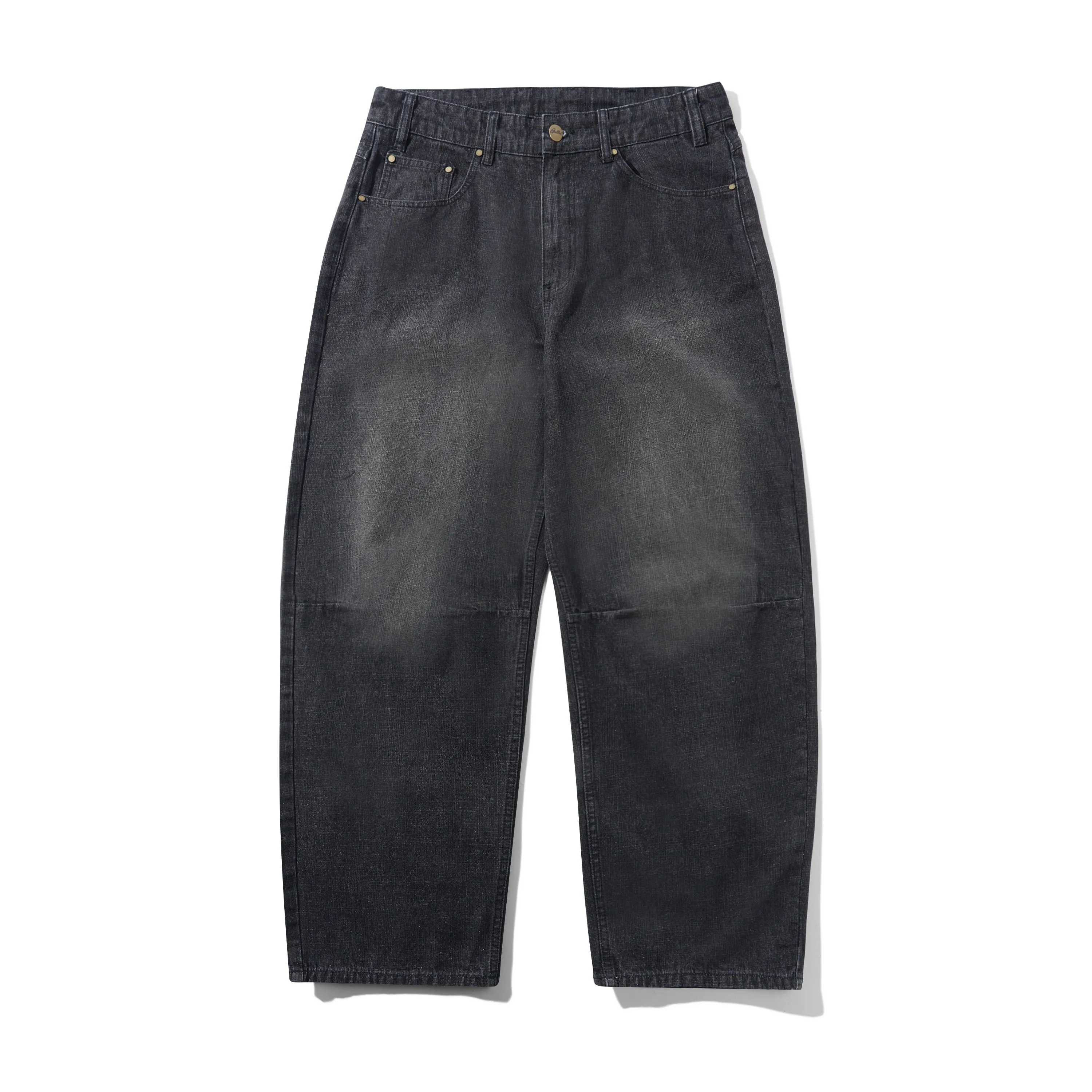 Wide Cut Denim Jeans, Streaky Black Wash sold by Butter