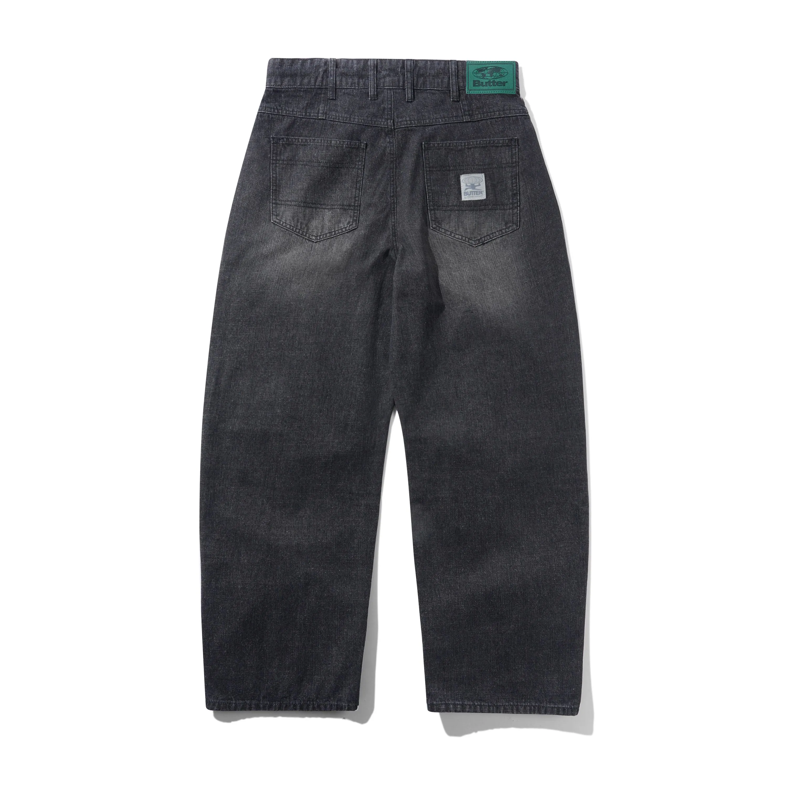 Wide Cut Denim Jeans, Streaky Black Wash sold by Butter product image thumbnail 2