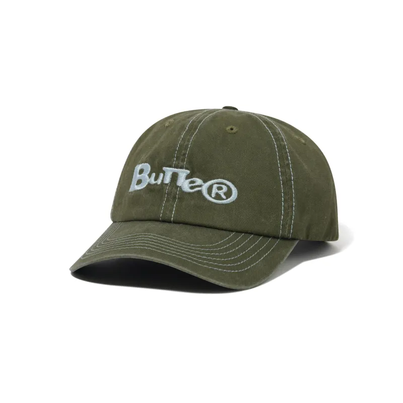 Registered 6 Panel Cap, Washed Army sold by Butter