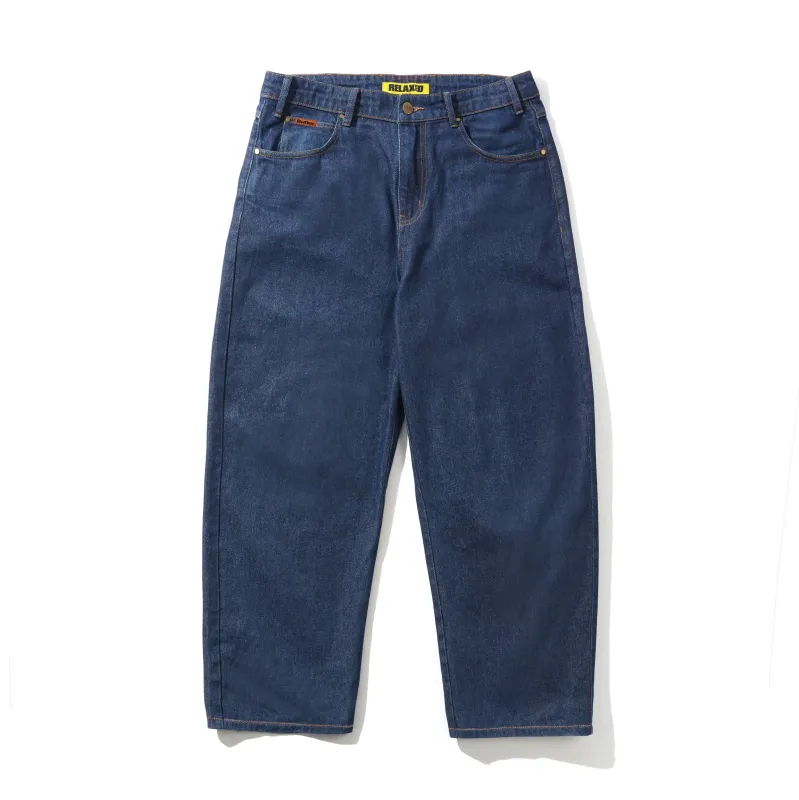 Relaxed Denim Jeans, Dark Indigo sold by Butter