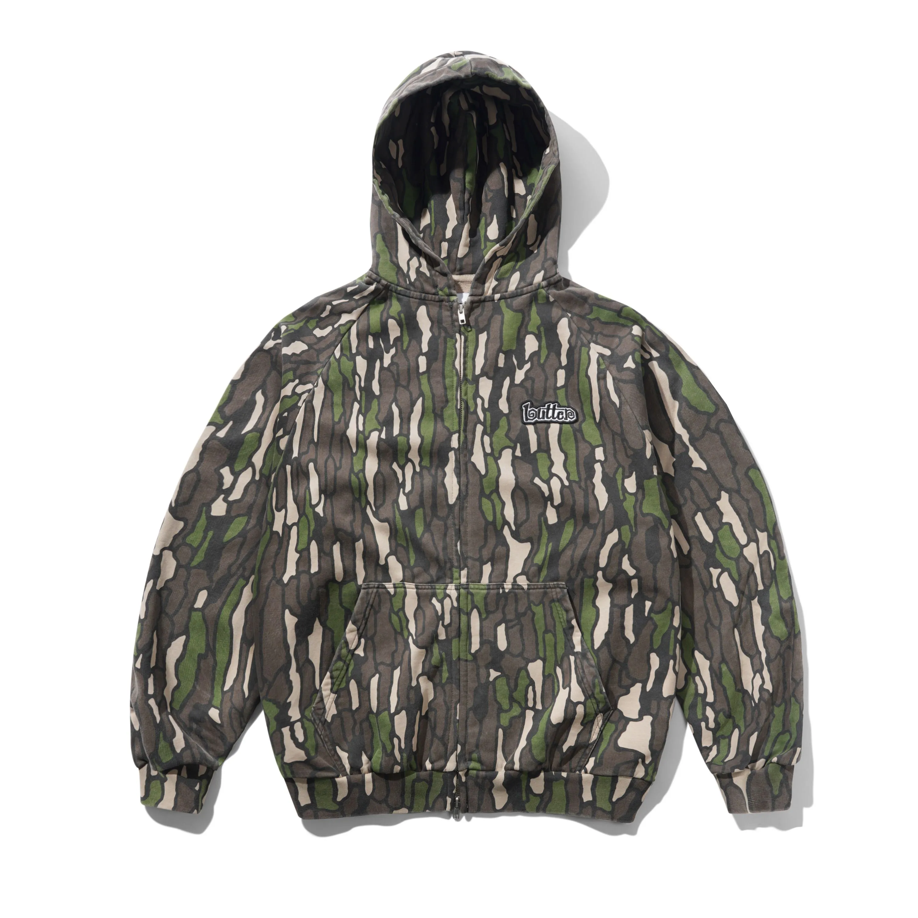 Swirl Zip-Thru Hood, Camo sold by Butter