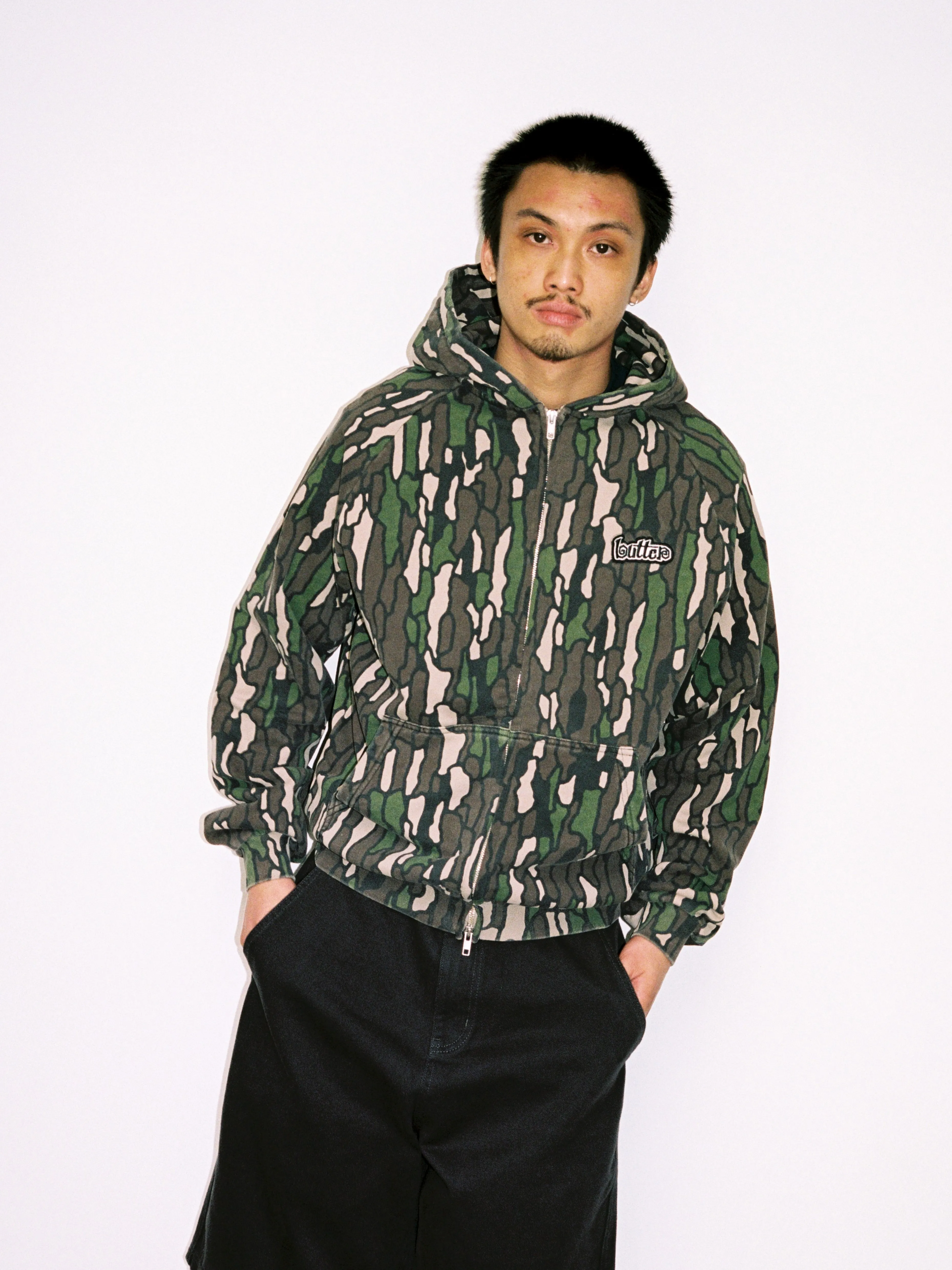 Swirl Zip-Thru Hood, Camo sold by Butter product image thumbnail 4