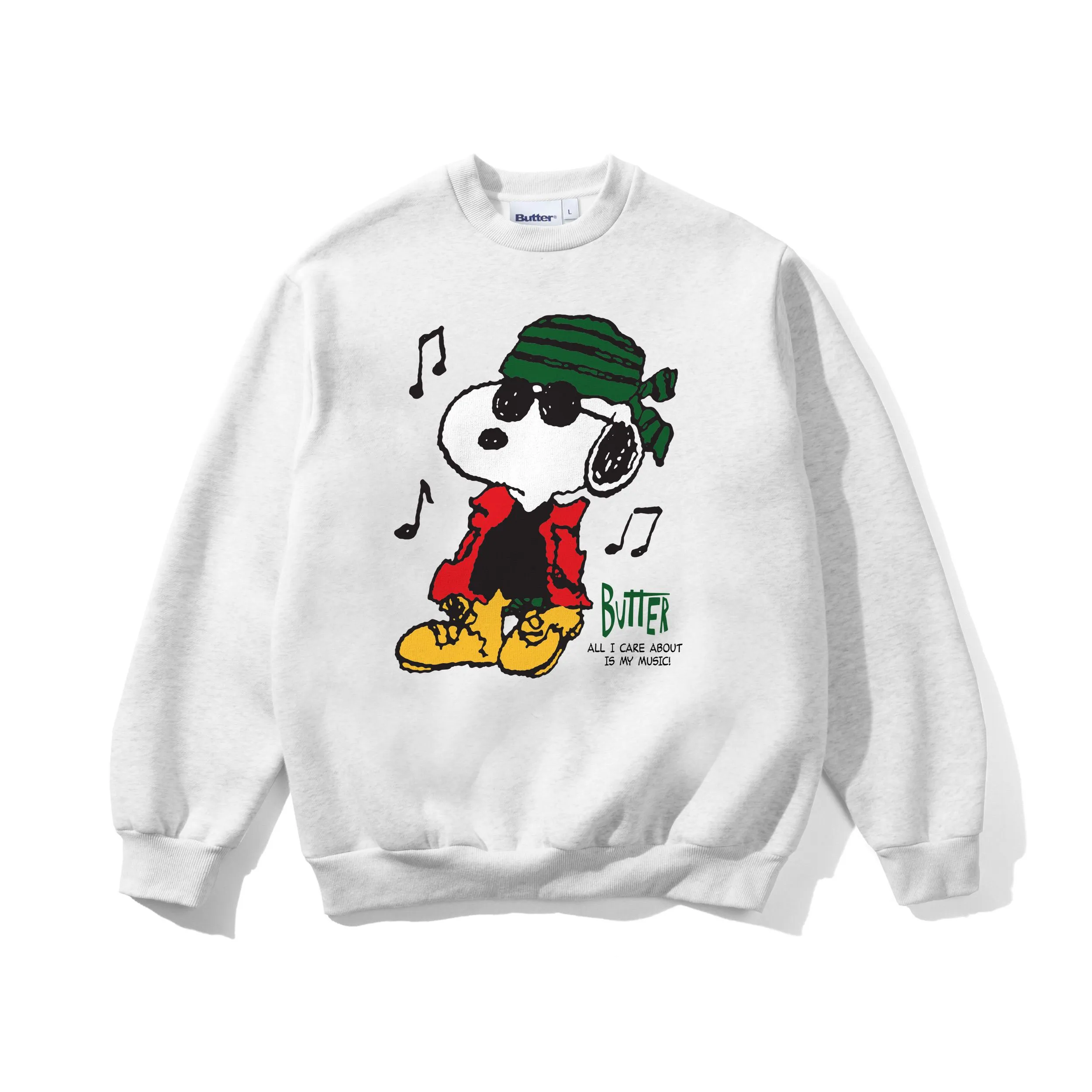 Music Crewneck, Ash sold by Butter