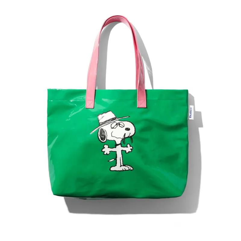 Shopper Tote, Green / Light Pink made by Butter