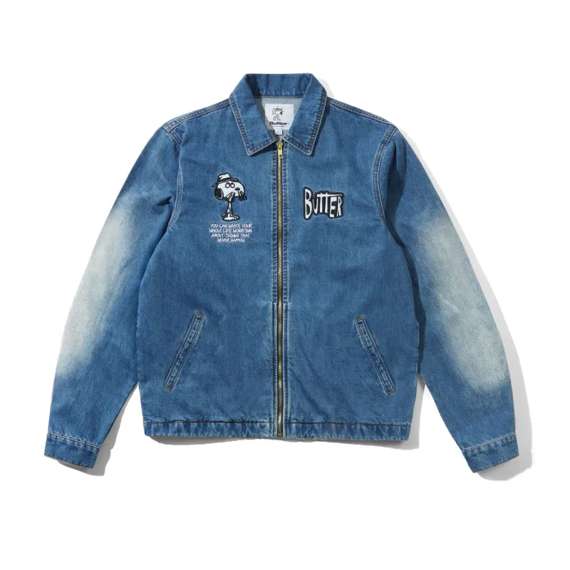 Spike Jacket, Distressed Indigo sold by Butter