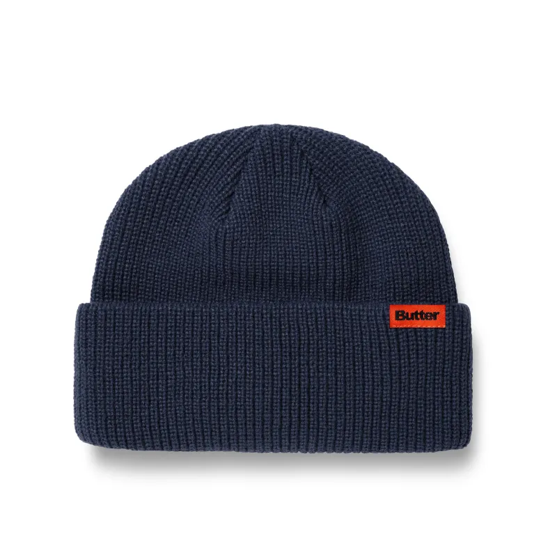 Tall Wharfie Beanie, Navy made by Butter