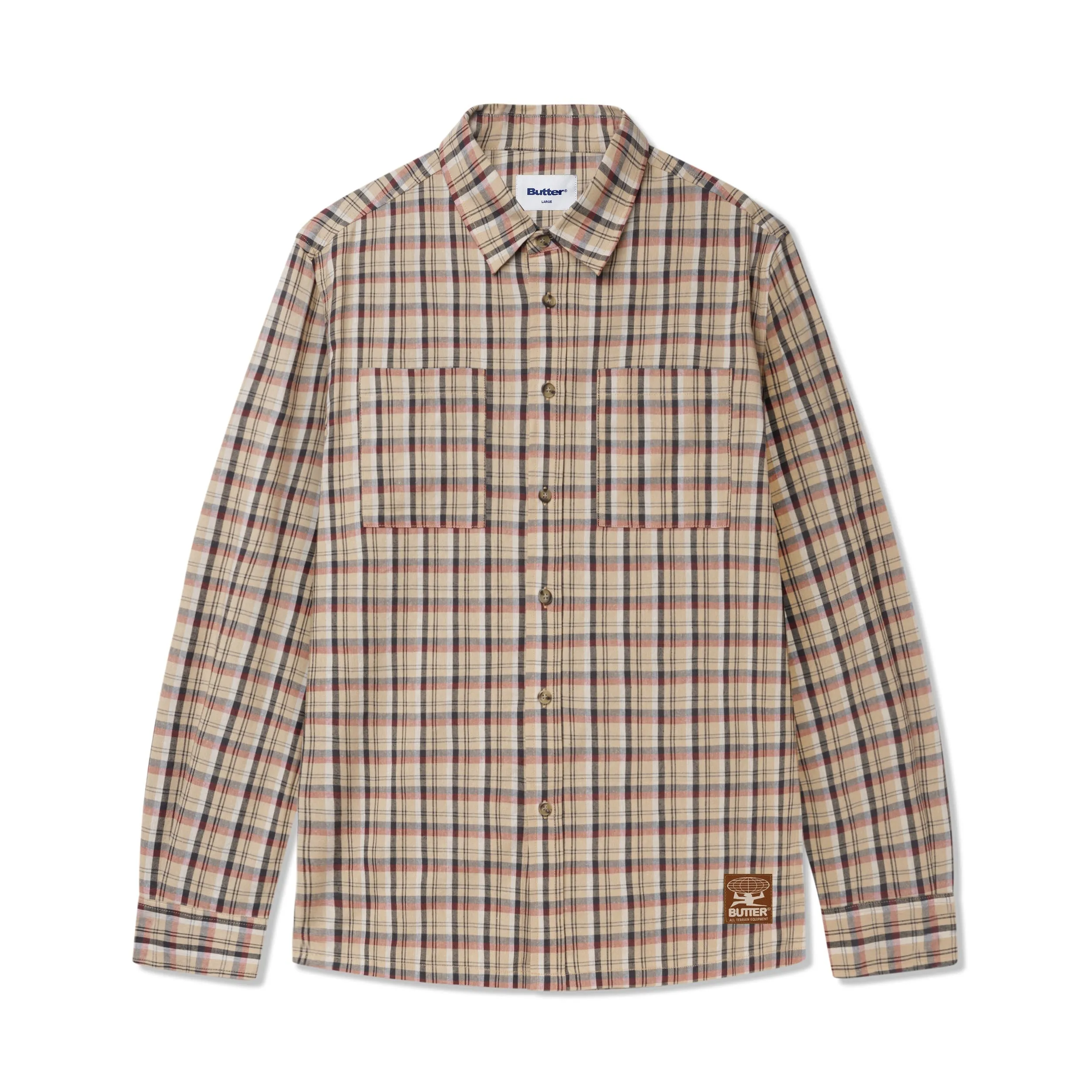 Terrain Plaid Shirt, Sand sold by Butter