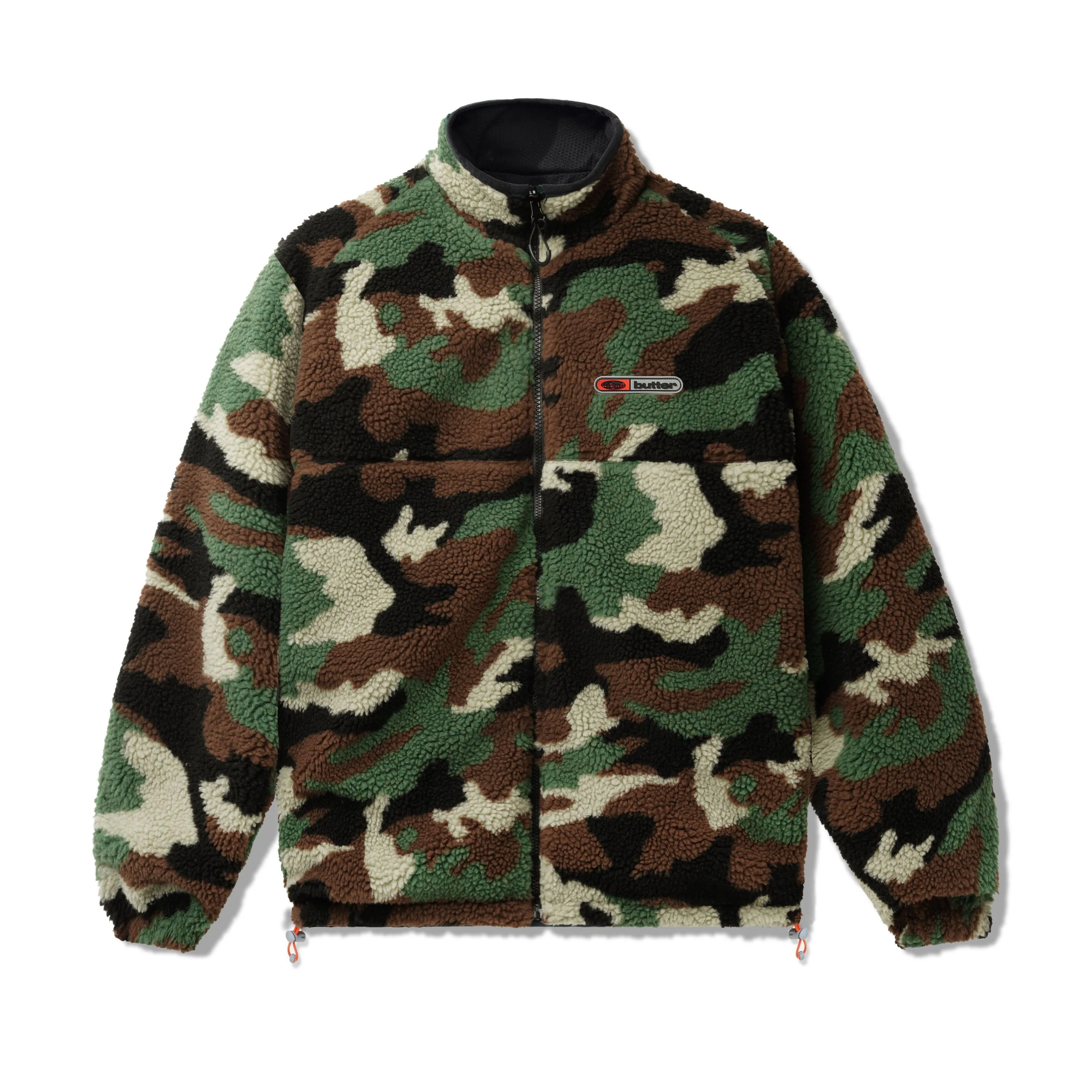 Camo Sherpa Jacket, Forest Green sold by Butter