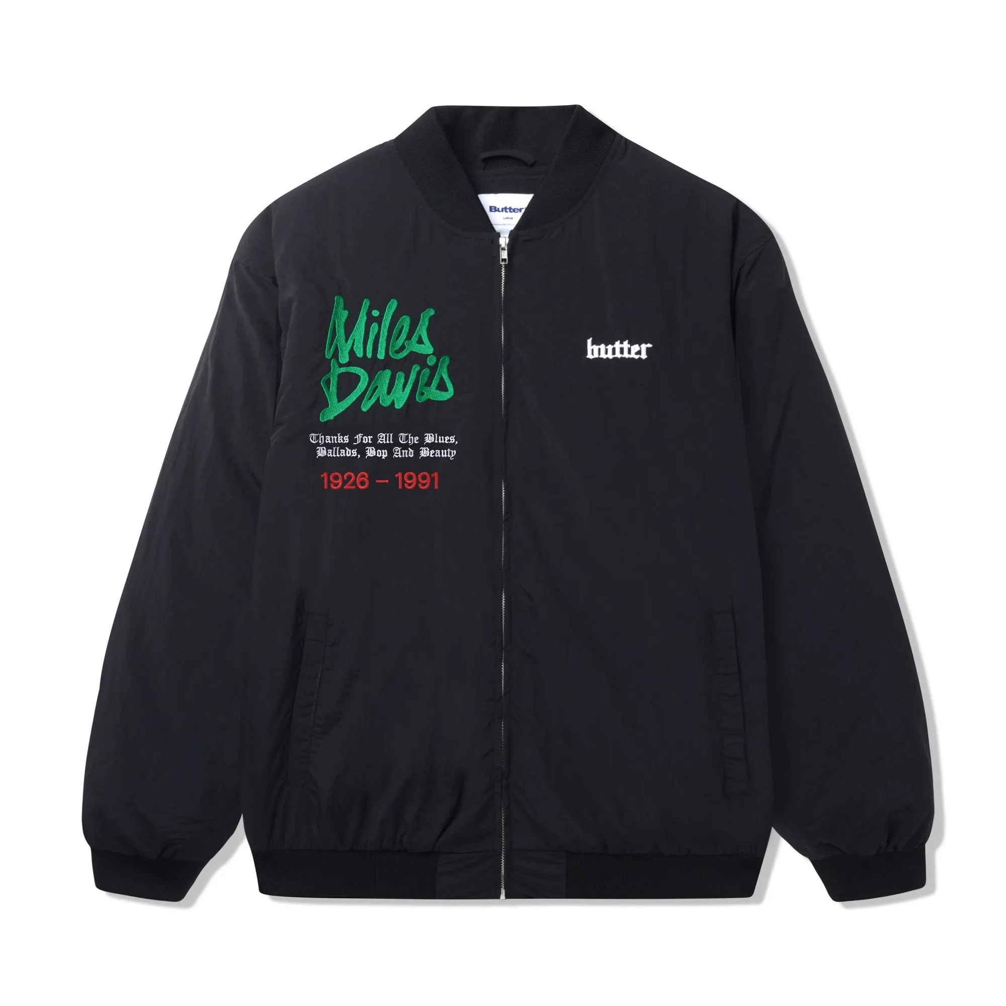 Miles Bomber Jacket, Black sold by Butter