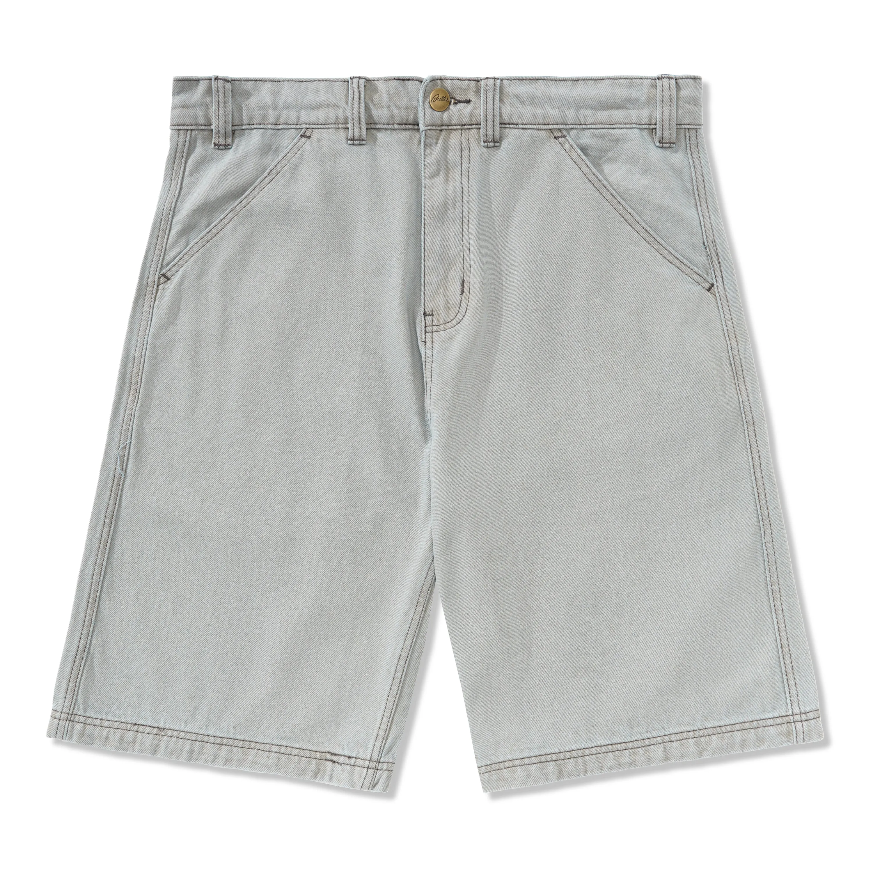 Work Shorts, Grey Overwash sold by Butter