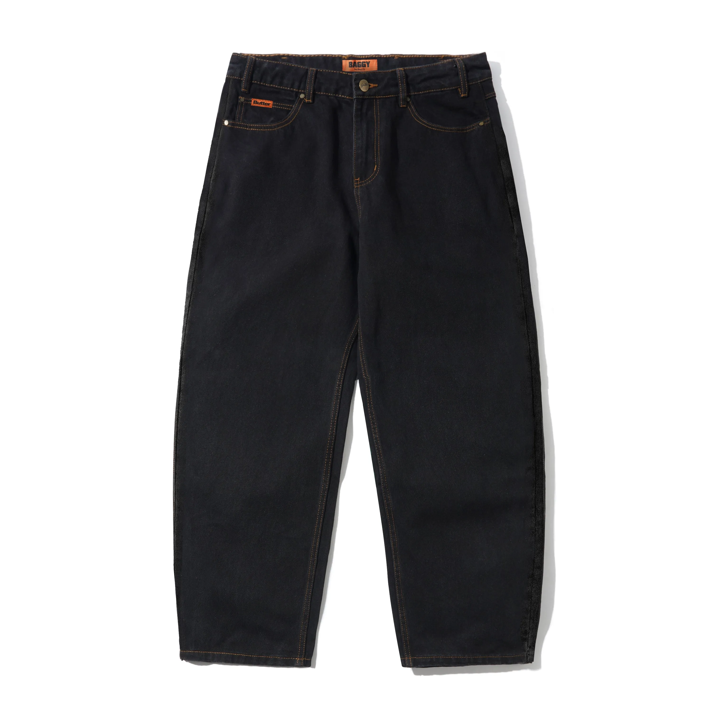 Baggy Denim Jeans, Washed Black sold by Butter
