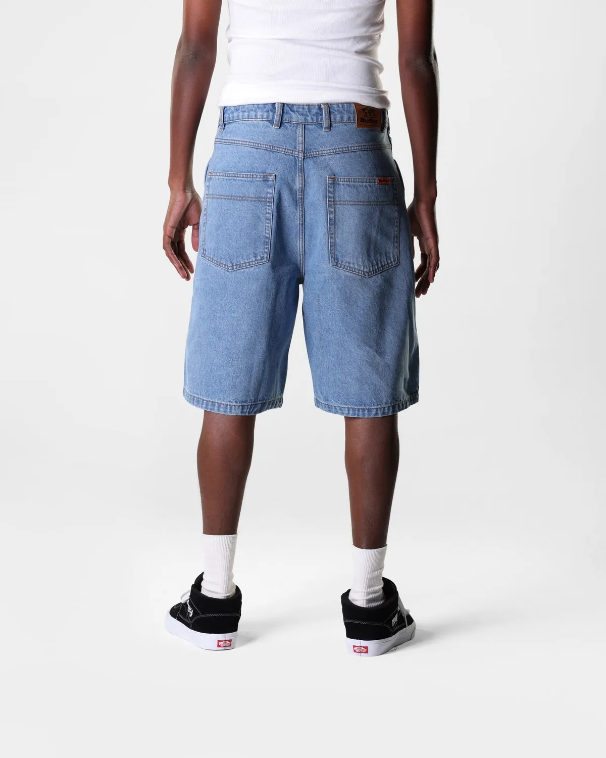 Baggy Denim Shorts, Washed Indigo sold by Butter product image thumbnail 5