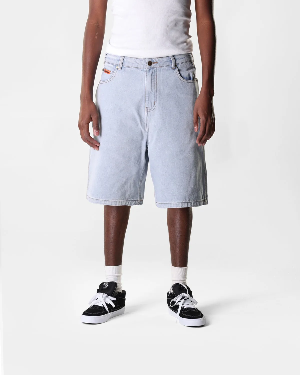 Baggy Denim Shorts, Light Blue sold by Butter product image thumbnail 4