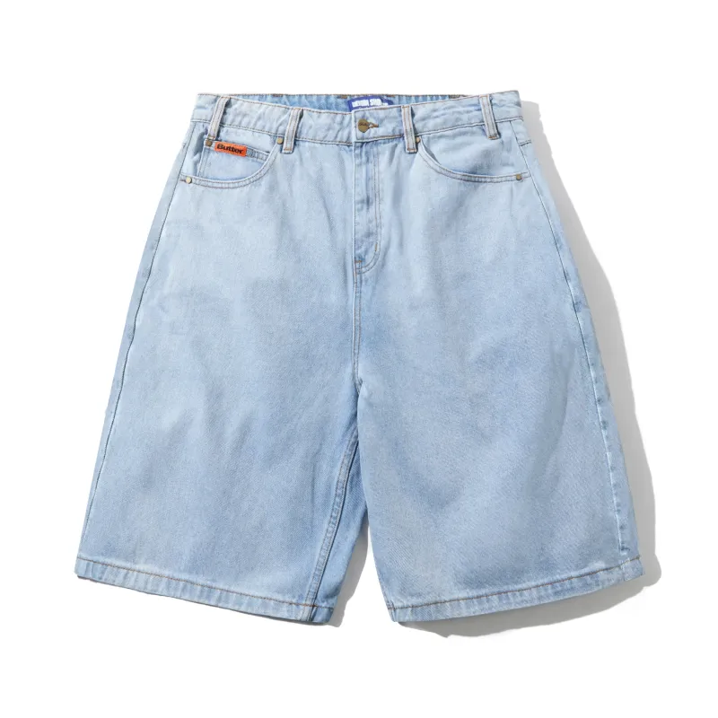 Baggy Denim Shorts, Light Blue made by Butter