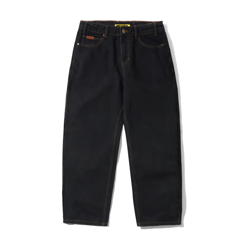Relaxed Denim Jeans, Washed Black made by Butter