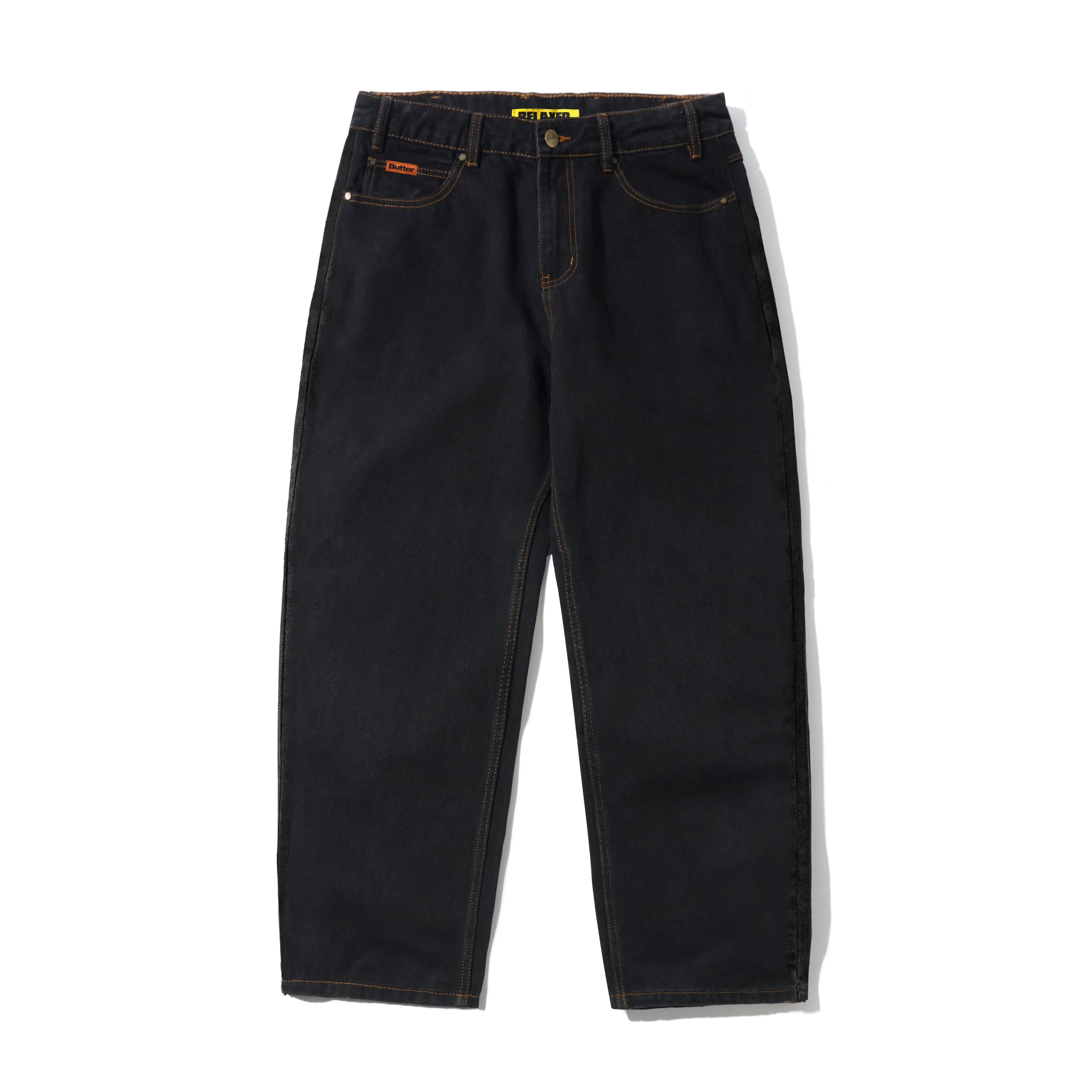 Relaxed Denim Jeans, Washed Black sold by Butter