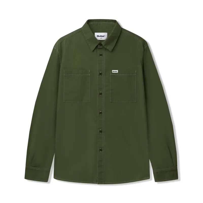 Ripstop Button Up Shirt, Army made by Butter
