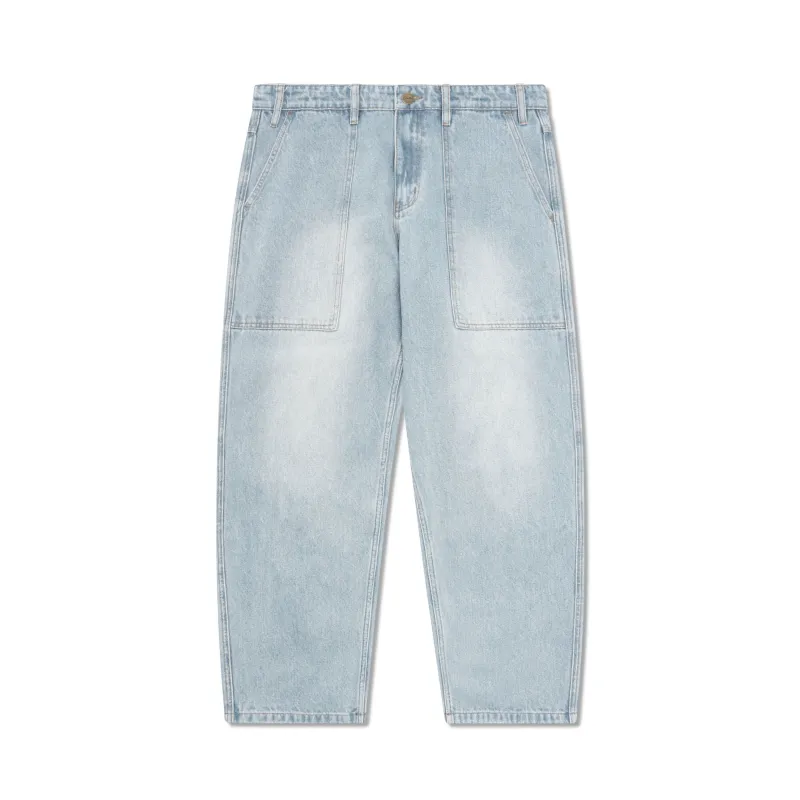 Patch Pocket Denim Jeans, Faded Light Blue sold by Butter
