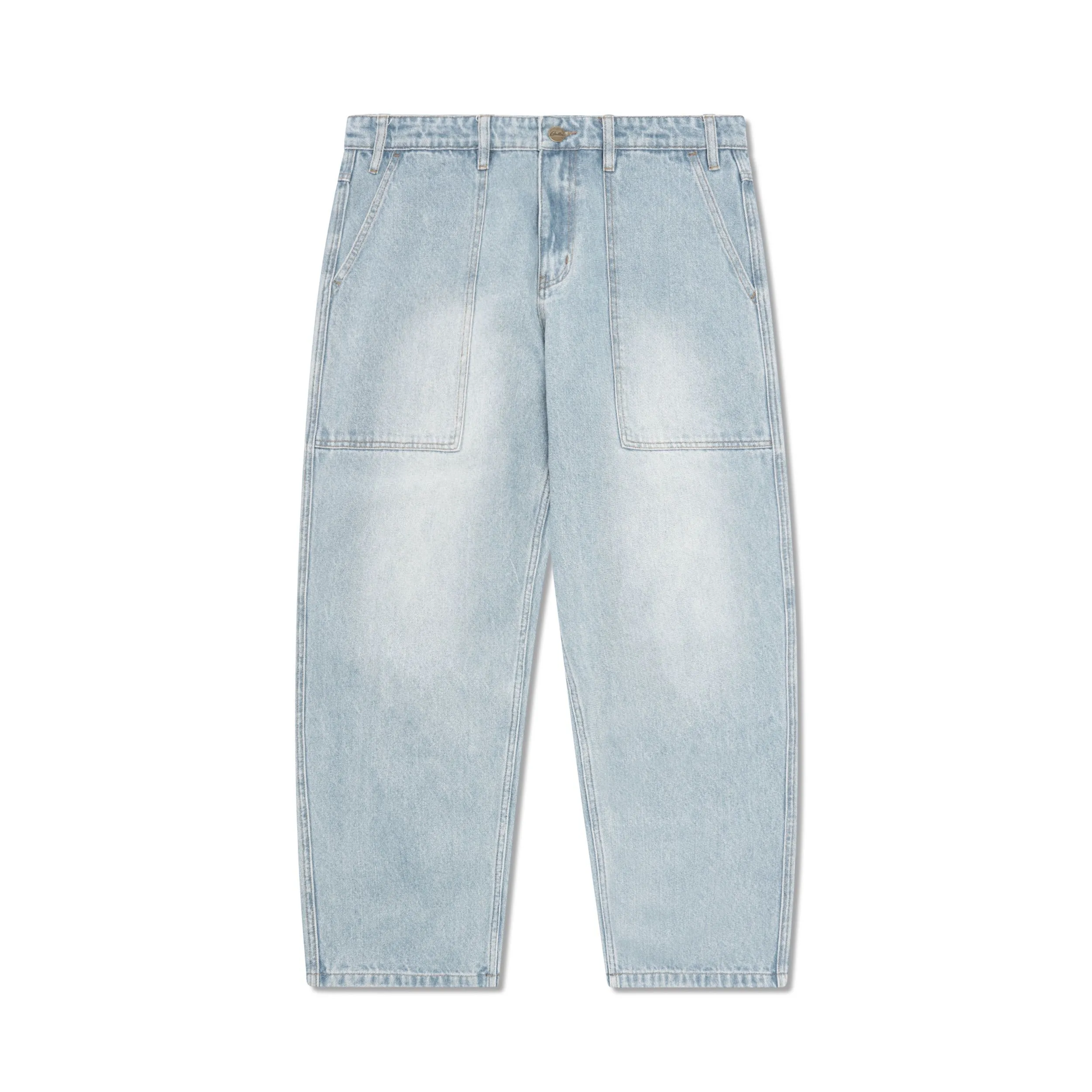 Patch Pocket Denim Jeans, Faded Light Blue sold by Butter