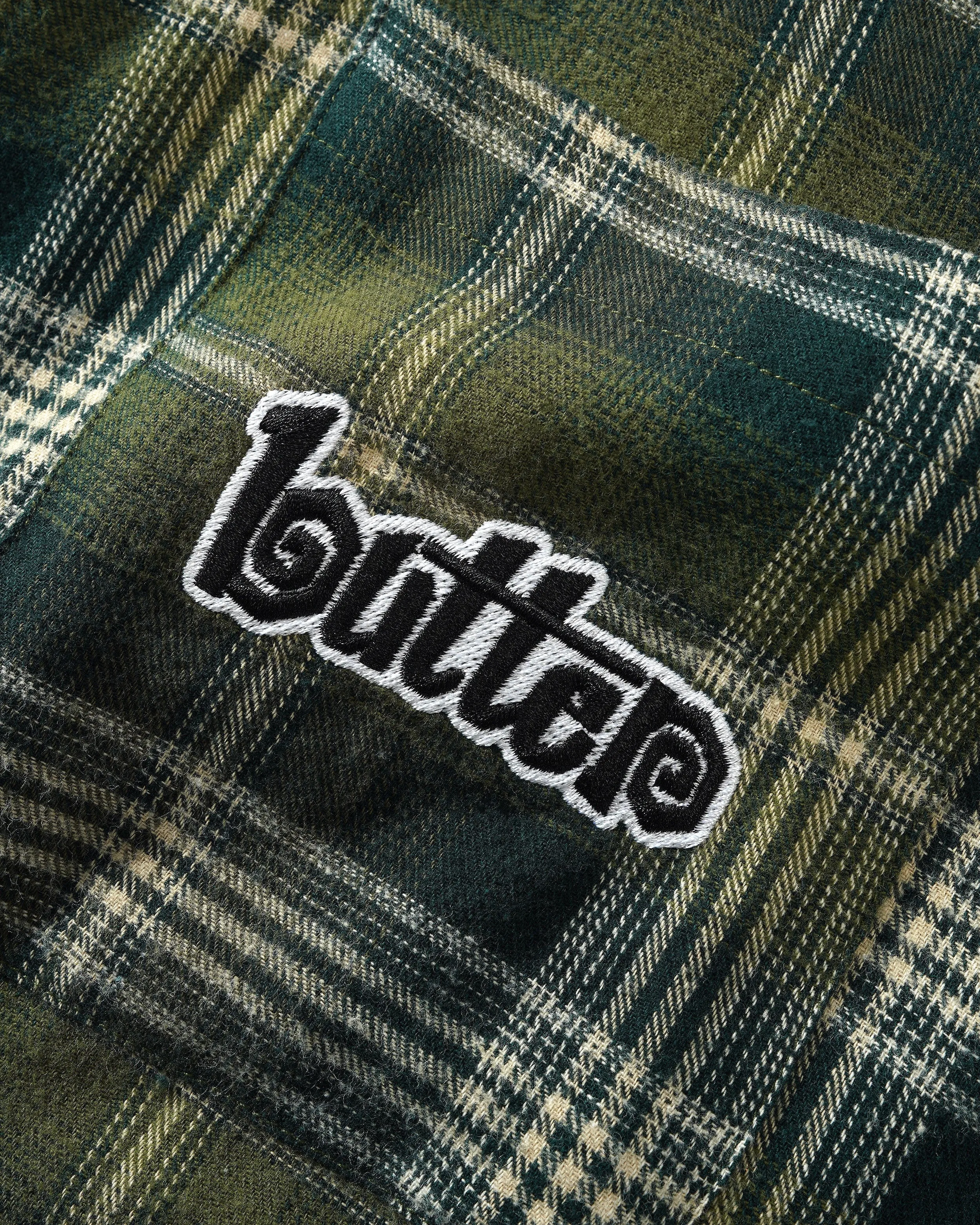 Swirl Plaid Shirt, Green / White sold by Butter product image thumbnail 2