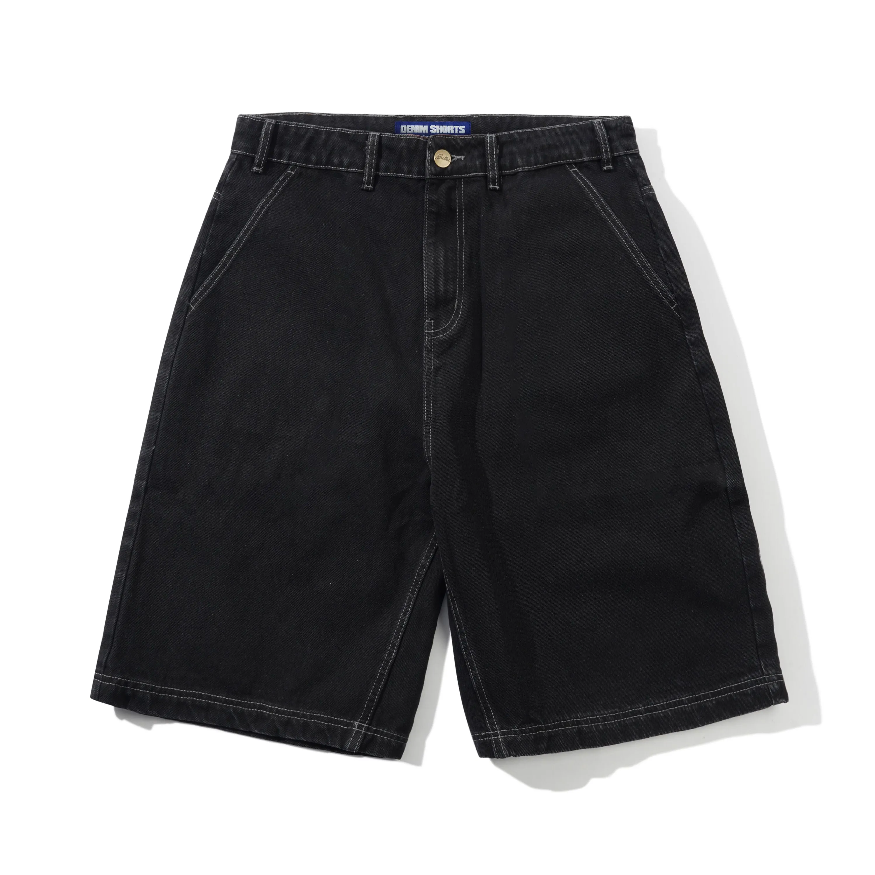Scribble Denim Shorts, Washed Black sold by Butter
