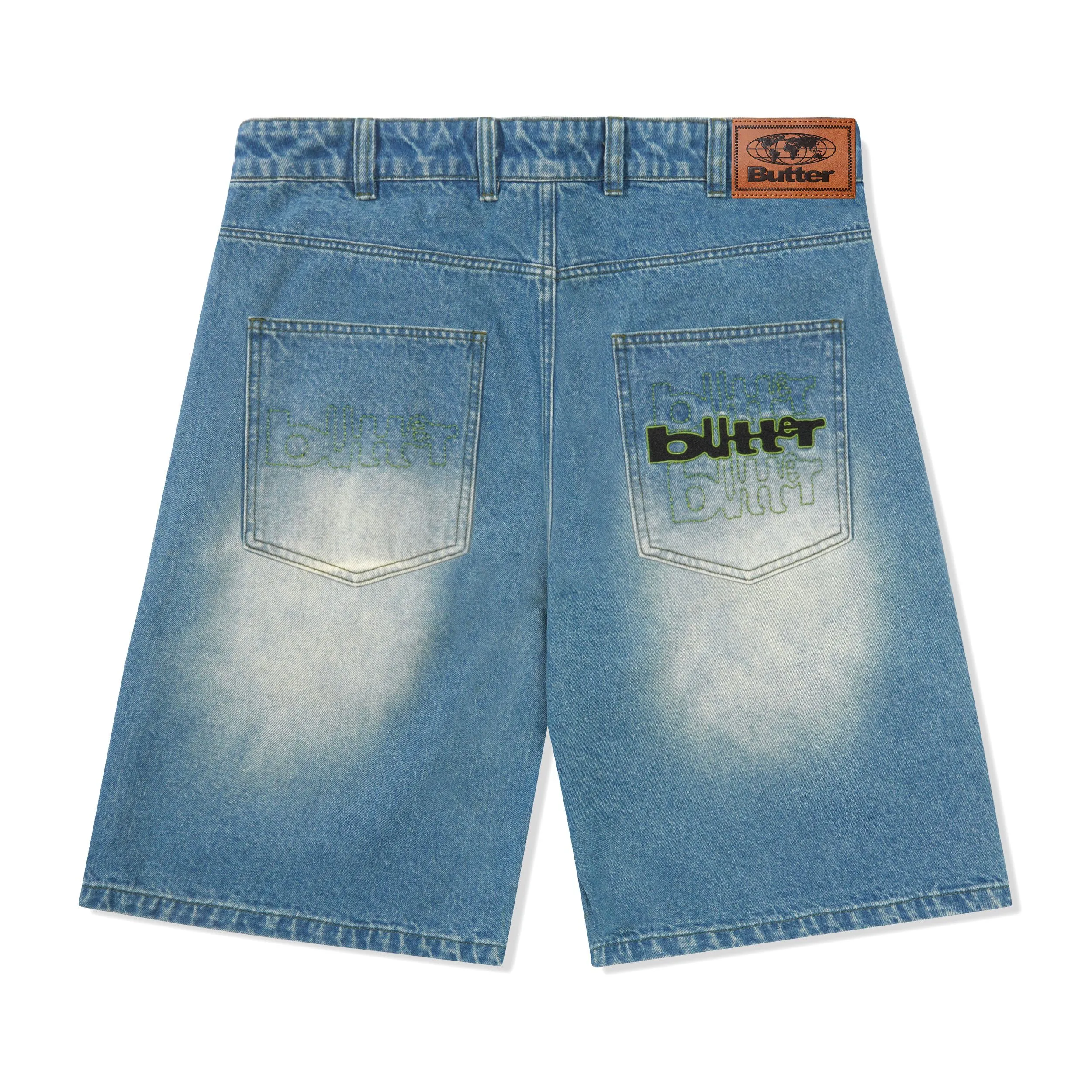 Warped Denim Shorts, Washed Mid Blue sold by Butter product image thumbnail 2