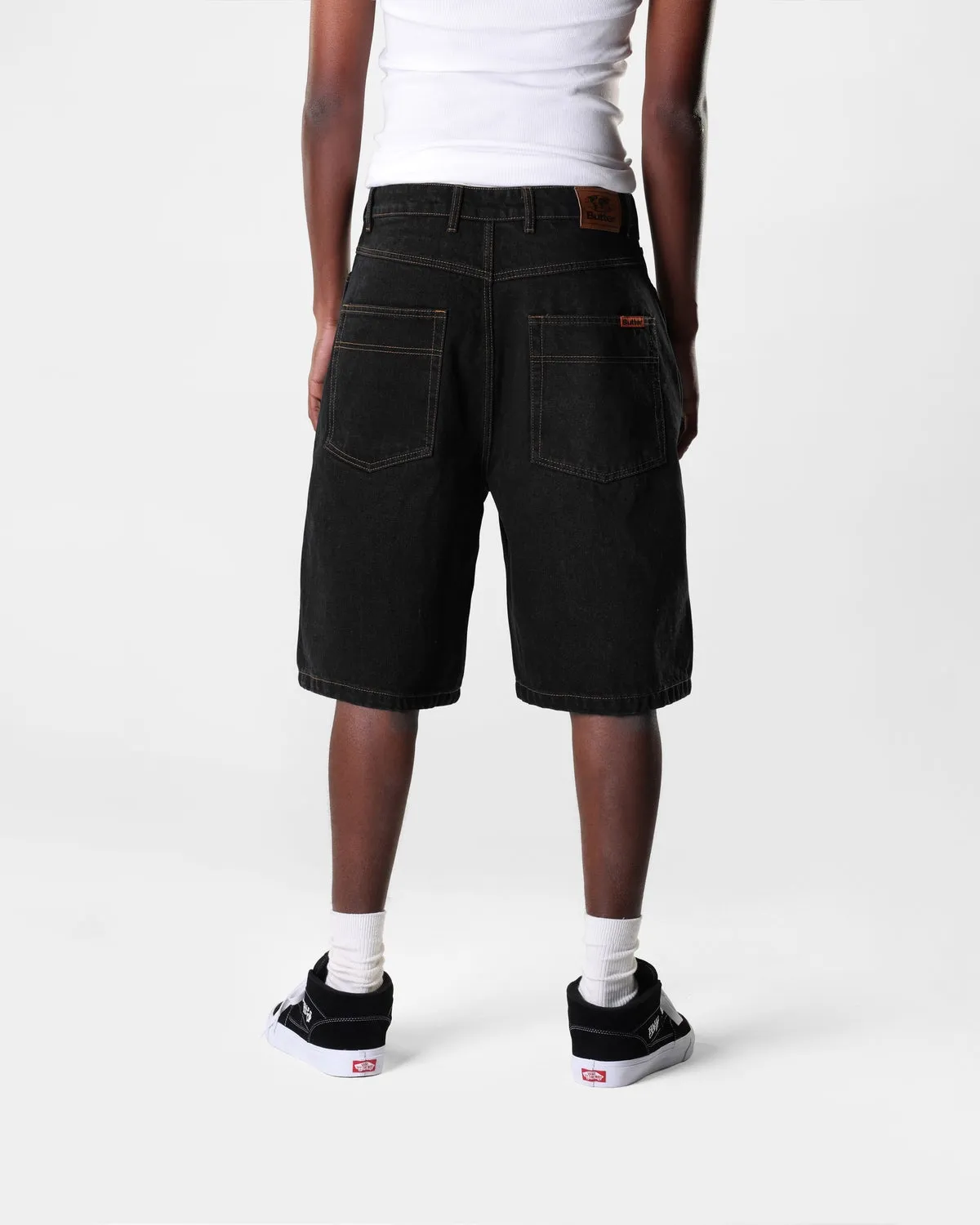Baggy Denim Shorts, Washed Black sold by Butter product image thumbnail 5